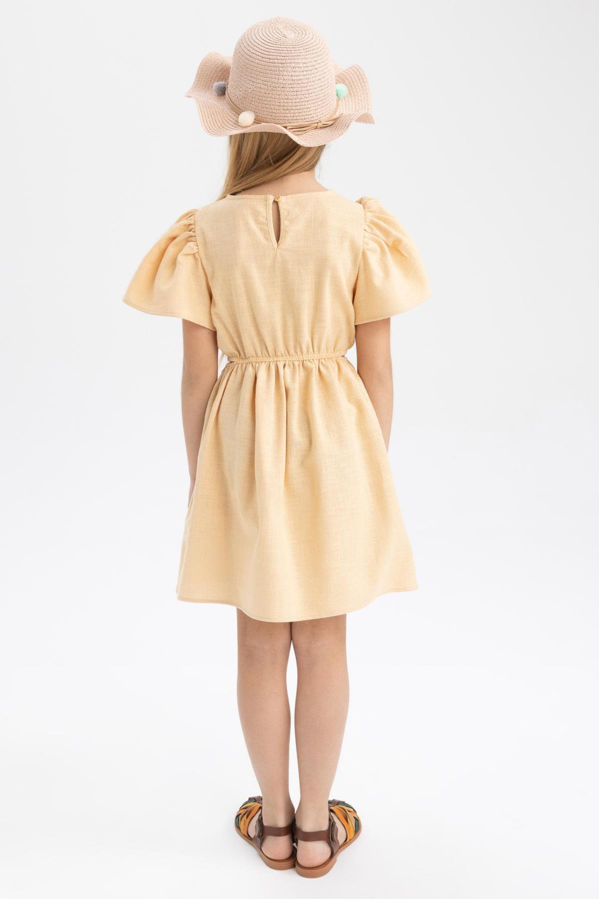 لباس مجلسی دخترانه بژ دفکتوDefacto | Z8283A623SM اورجینال - تصویر 7