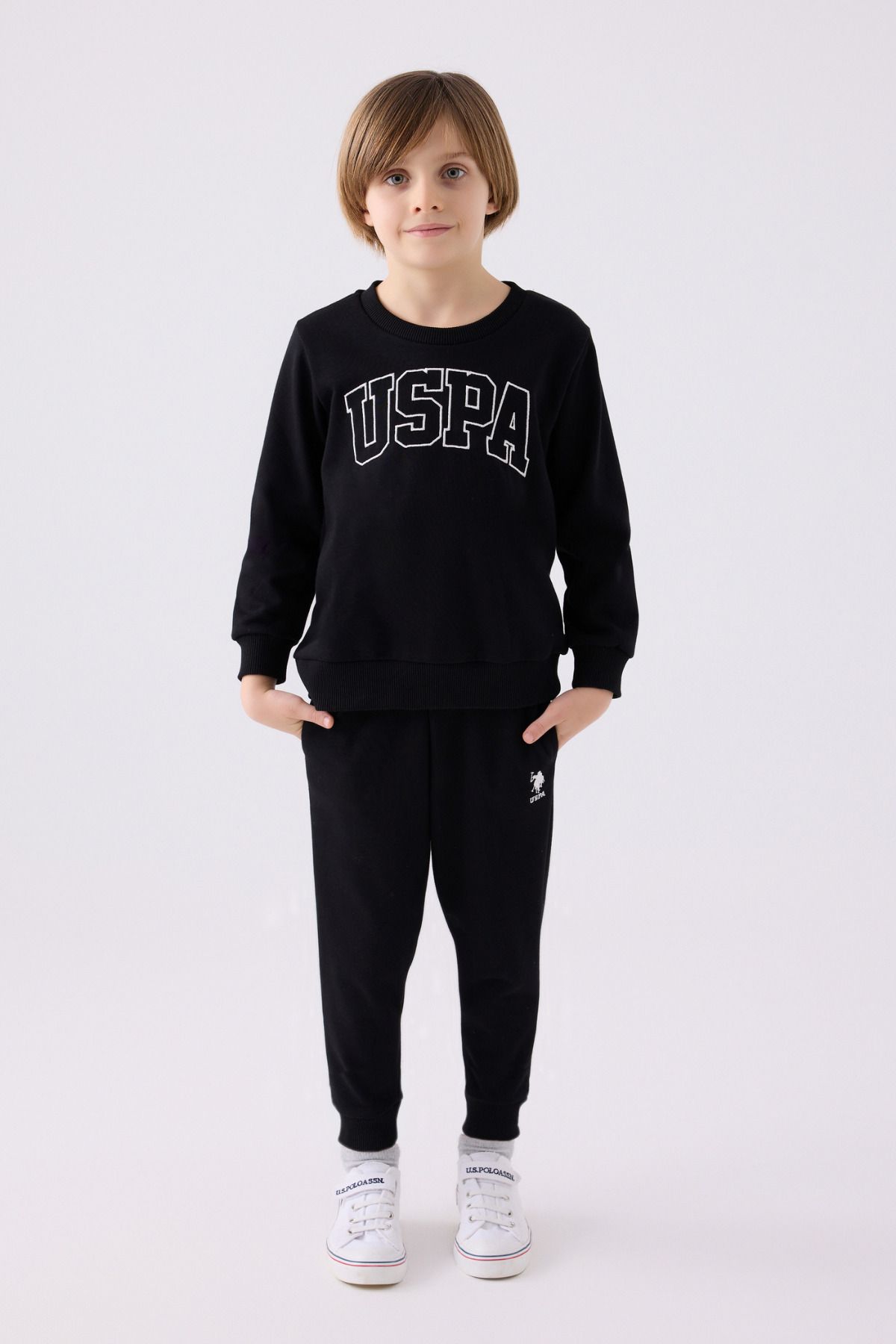 U.S. Polo Assn.-Set trening negru pentru baieti 2