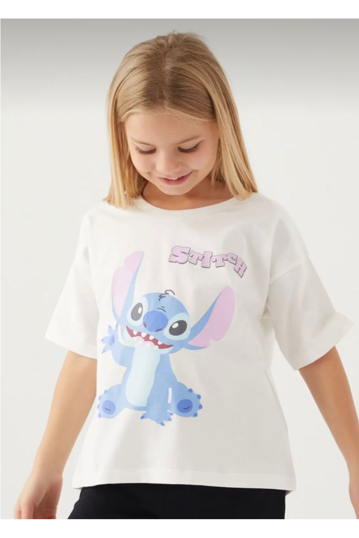 Disney-Stitch Oppression Cream Girl's T-Shirt 3