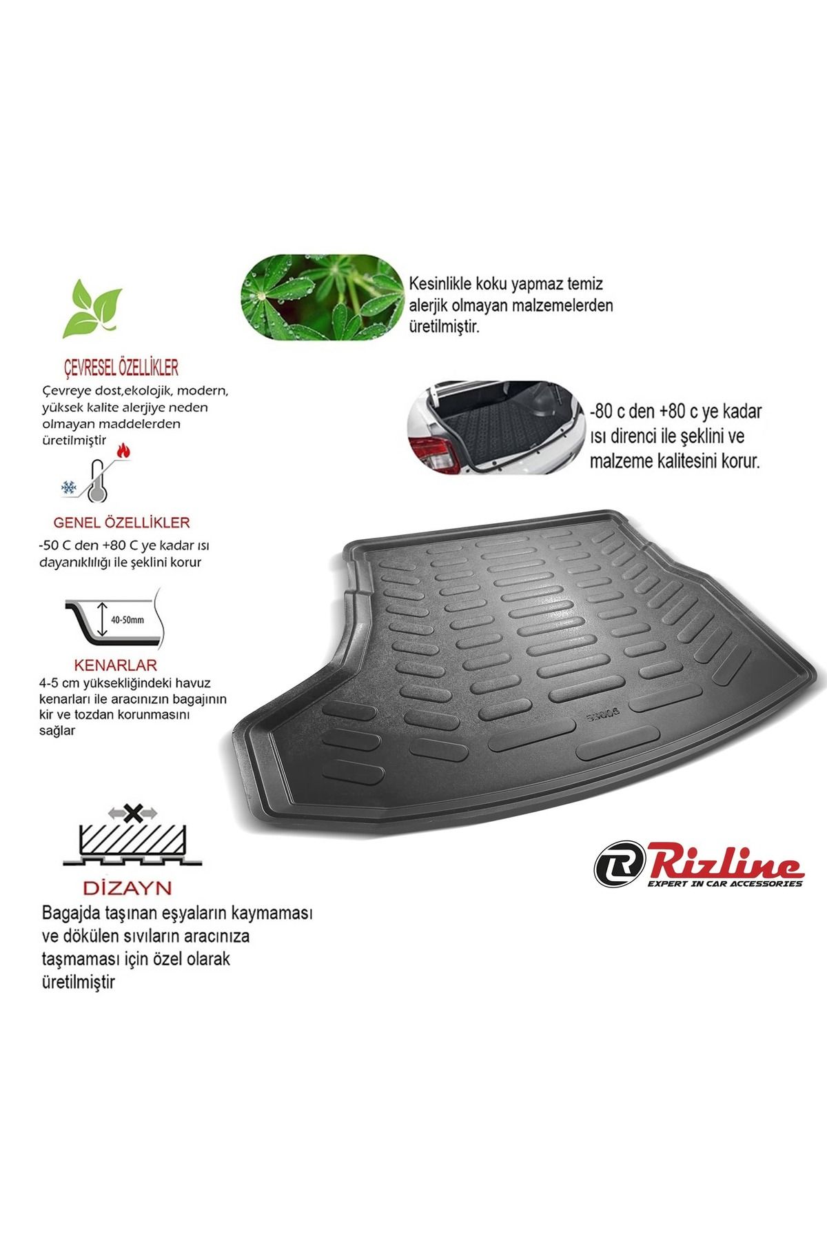 Rizline-MG ZS Gasoline (Bottom Part) 2024 Vehicle Special Design 3D Luggage Pool 2