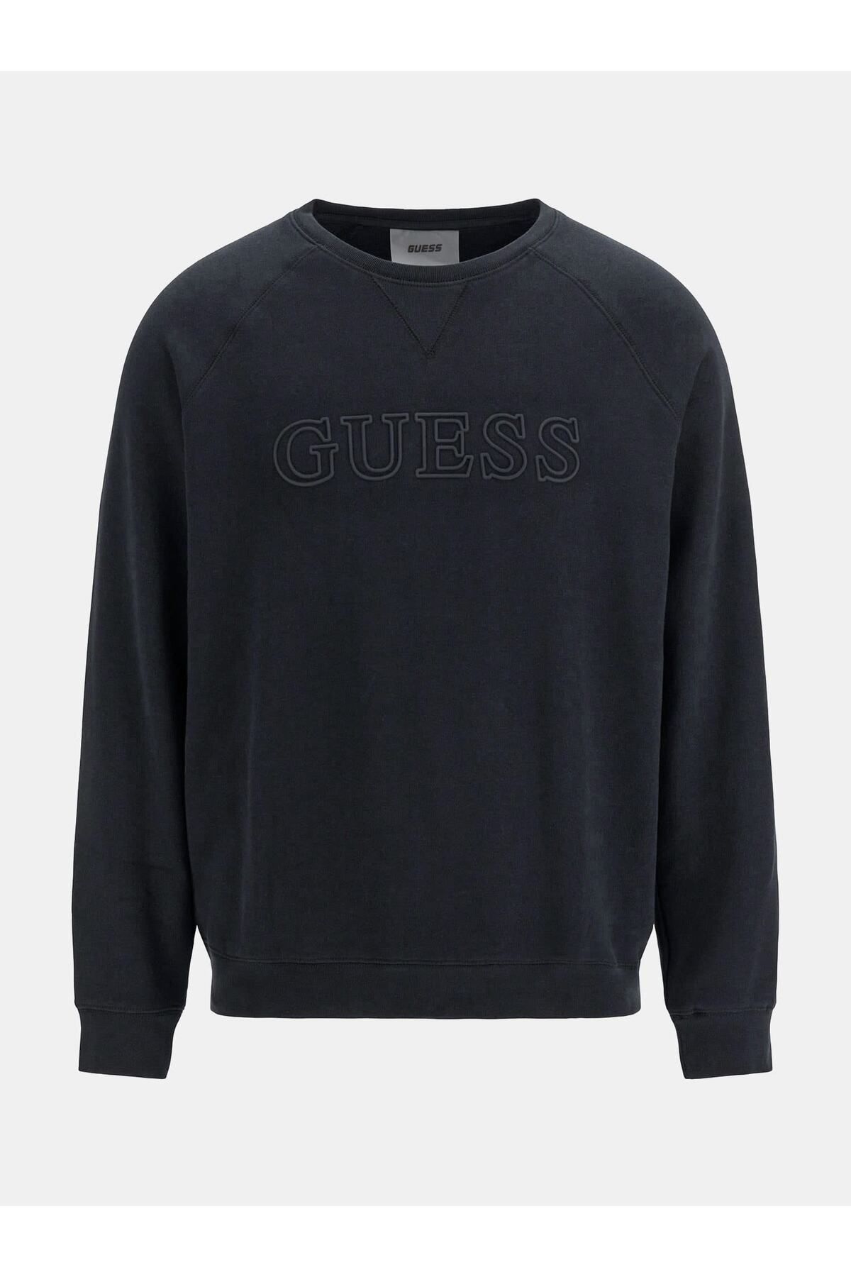 سویشرت آبی مردانه پیراهن آرم حدس اورجینال Guess
