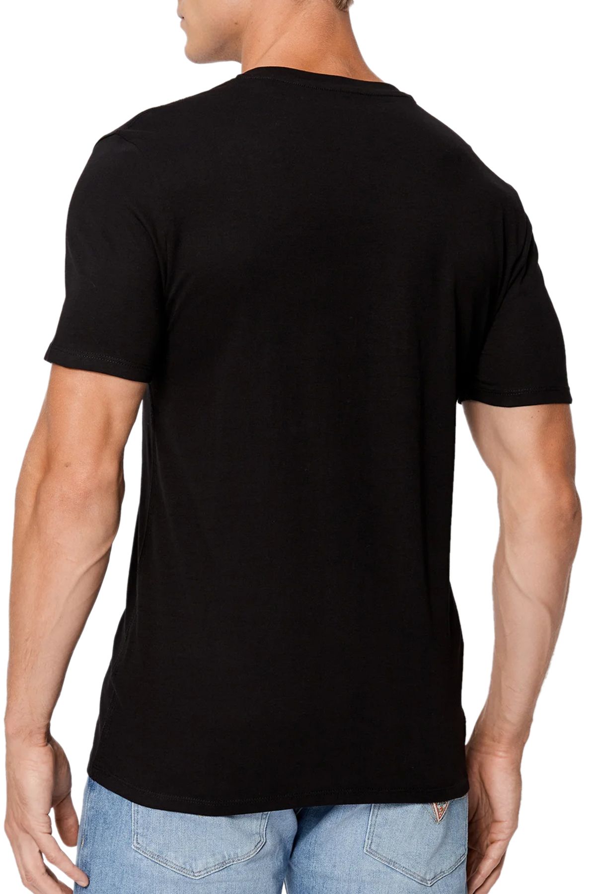 تی شرت مشکی مردانه t shirt با آرم حدس سیاه Guess