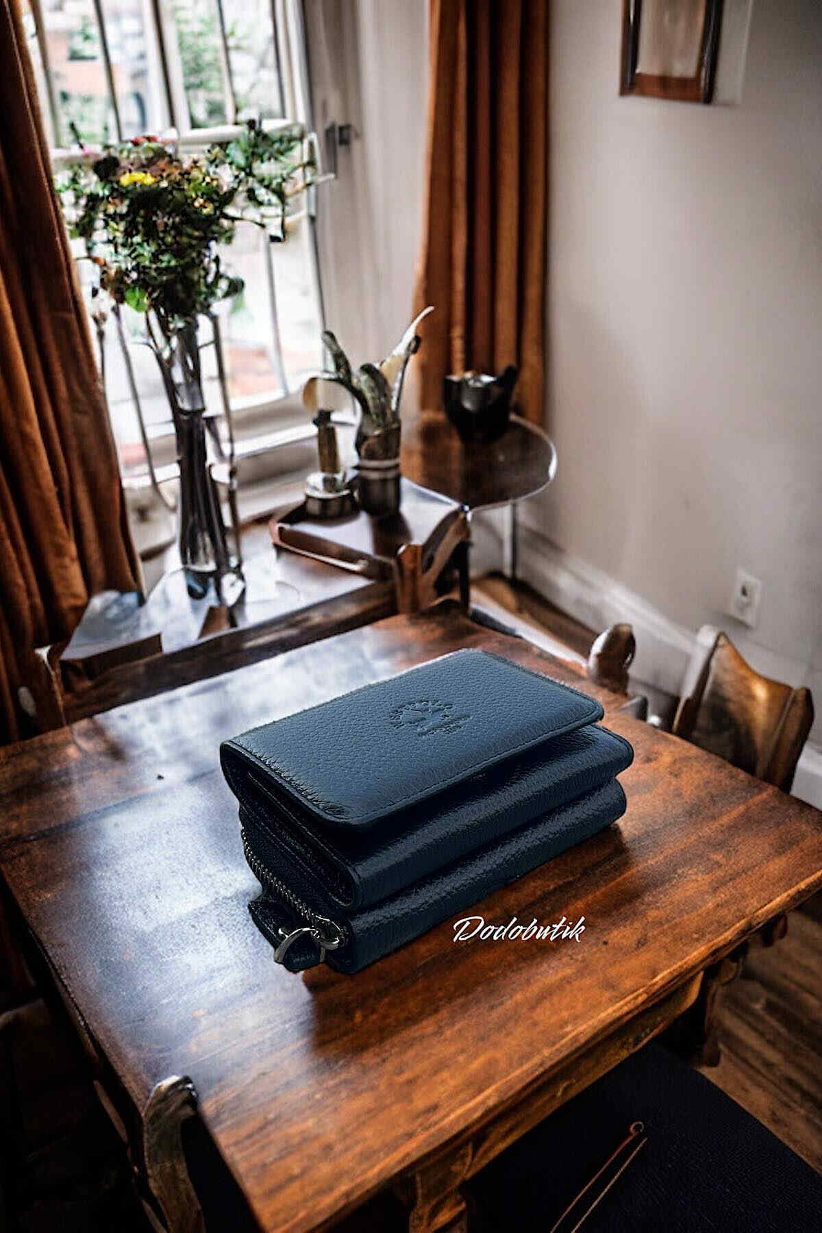 Genuine Leather Women's Black Wallet