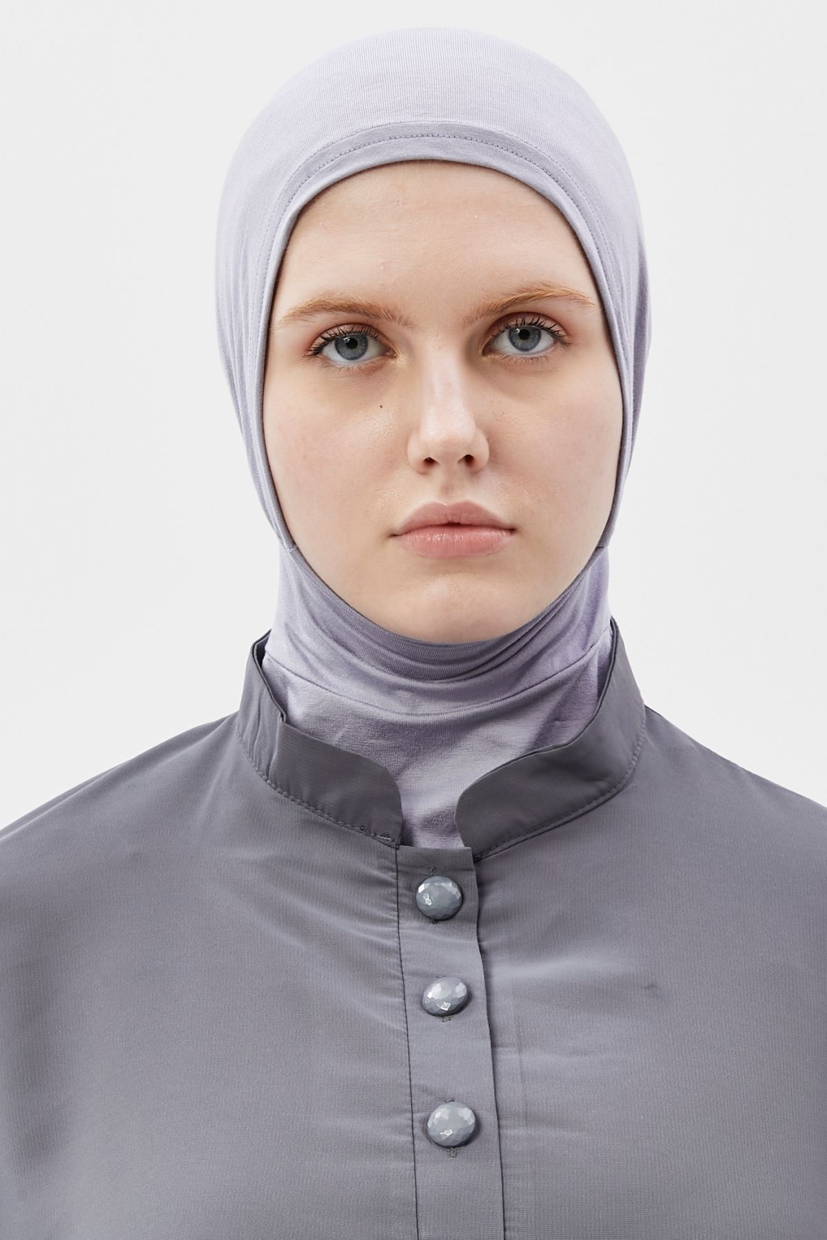 Altobeh-Hijab damă practic cu guler pentru gât - Bonnet sportiv - gri 7