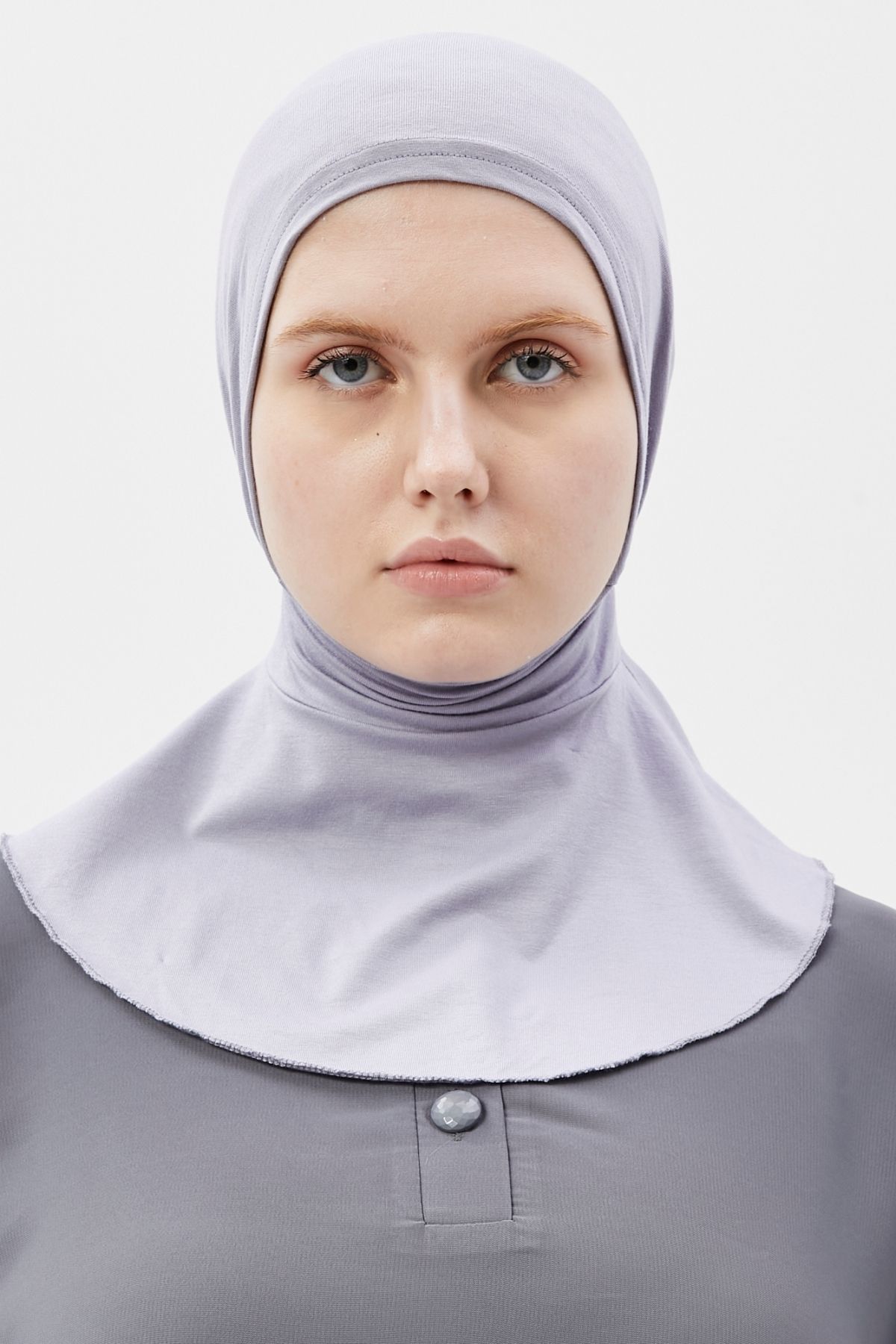 Altobeh-Hijab damă practic cu guler pentru gât - Bonnet sportiv - gri 5