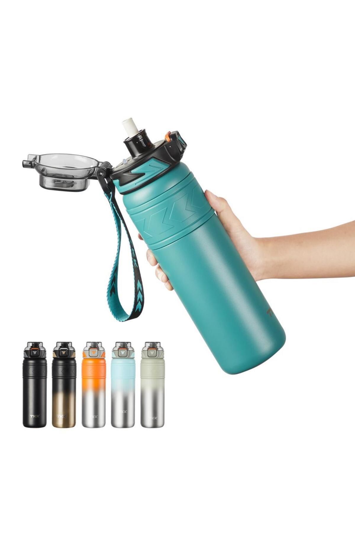 قمقمه کمپ آبی فیروزه ای ترموس ماتارا 900ml TKK