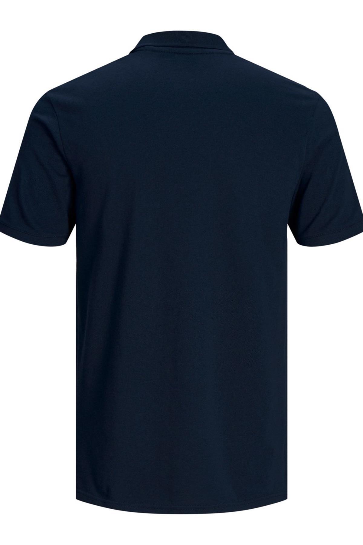 تیشرت مردانه آبی سرمه ای جک اند جونز | TYC67ECAD5B54A5070 اورجینال - تصویر 2