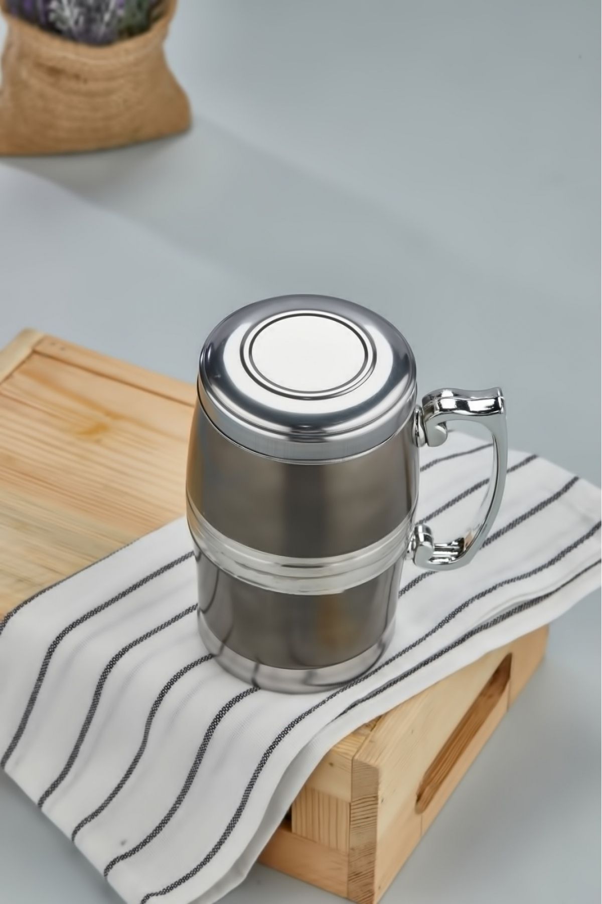 فلاسک خاکستری 380 میل استیل ضد زنگ لیوان اوتراسیت Cooker