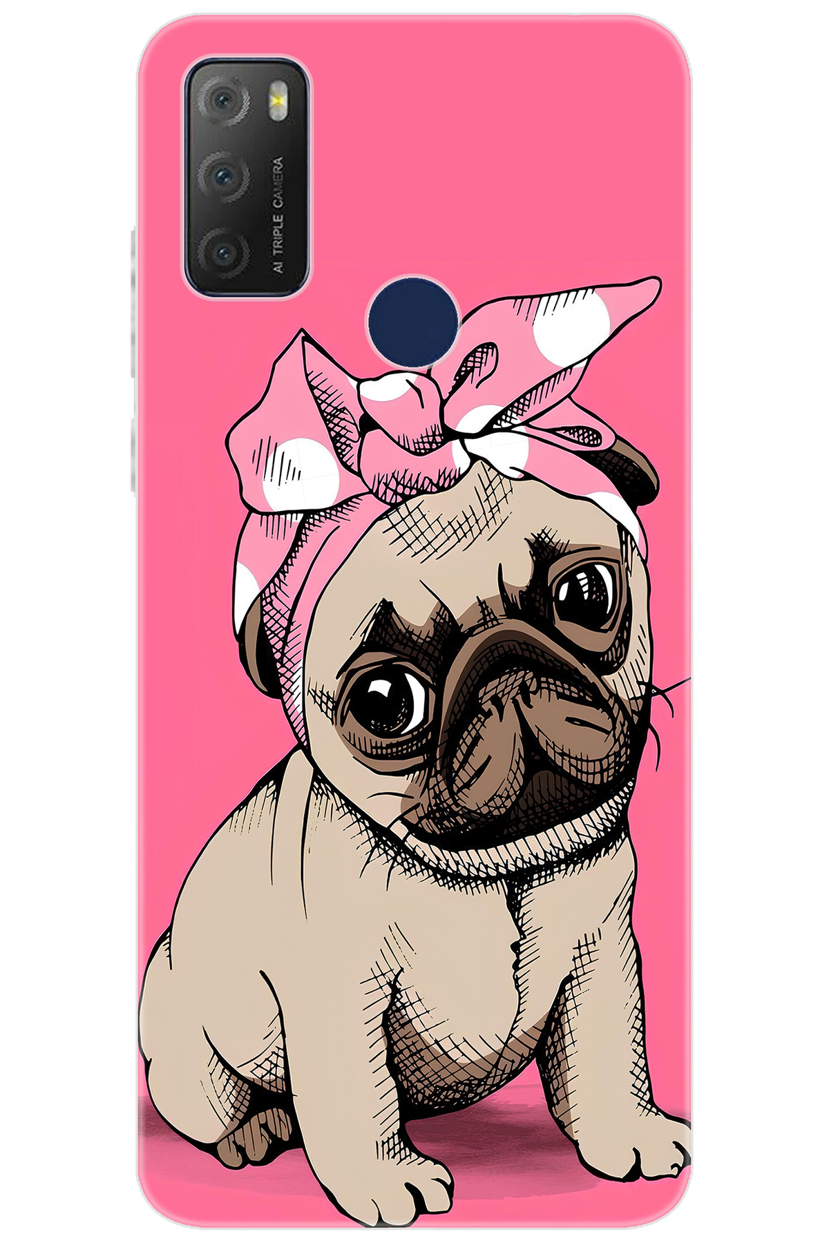20E 6125D Compatible Sheath Pattern Printed Silicone Cute Pug NGO:748 CP-3NZBi5y