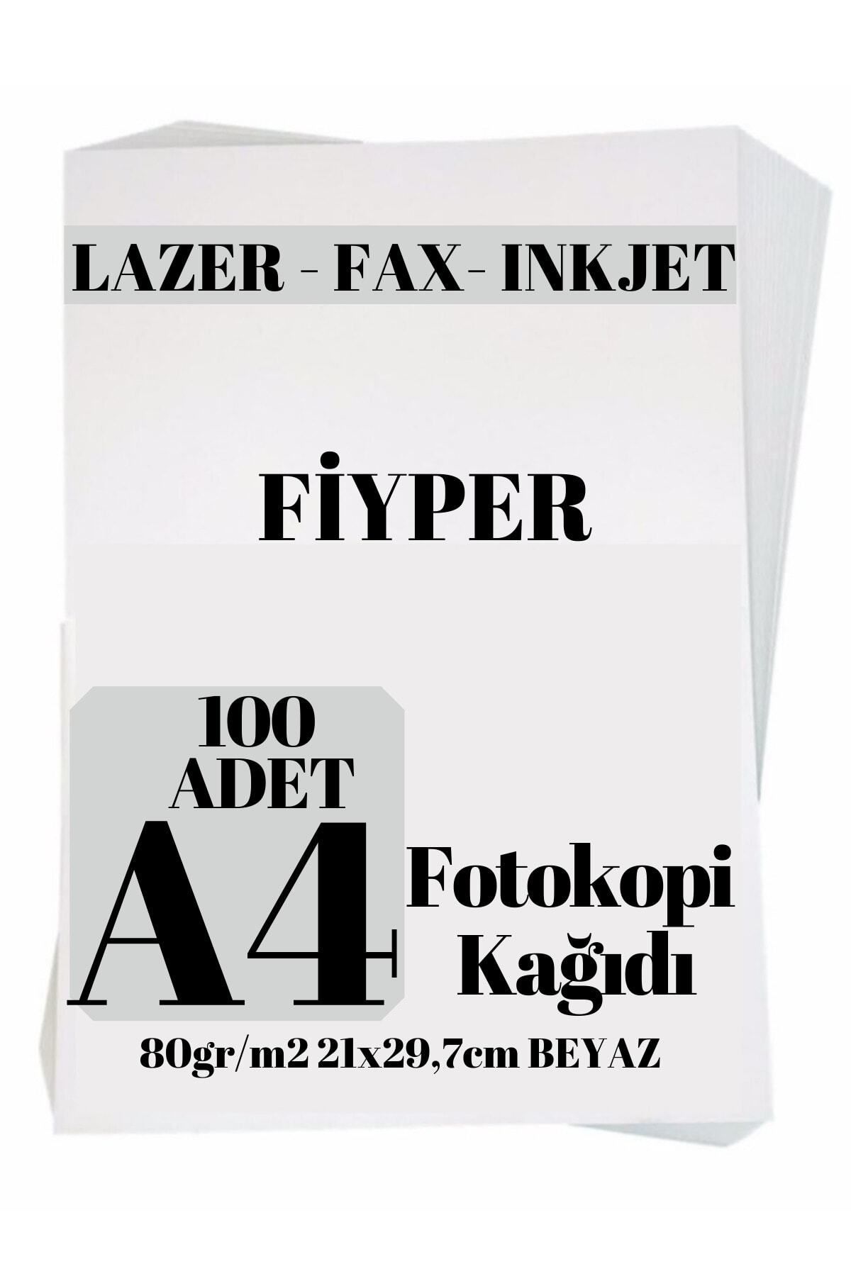 FİYPER-A4 Copy Paper 80Gr - Pack of 100 5/1 2