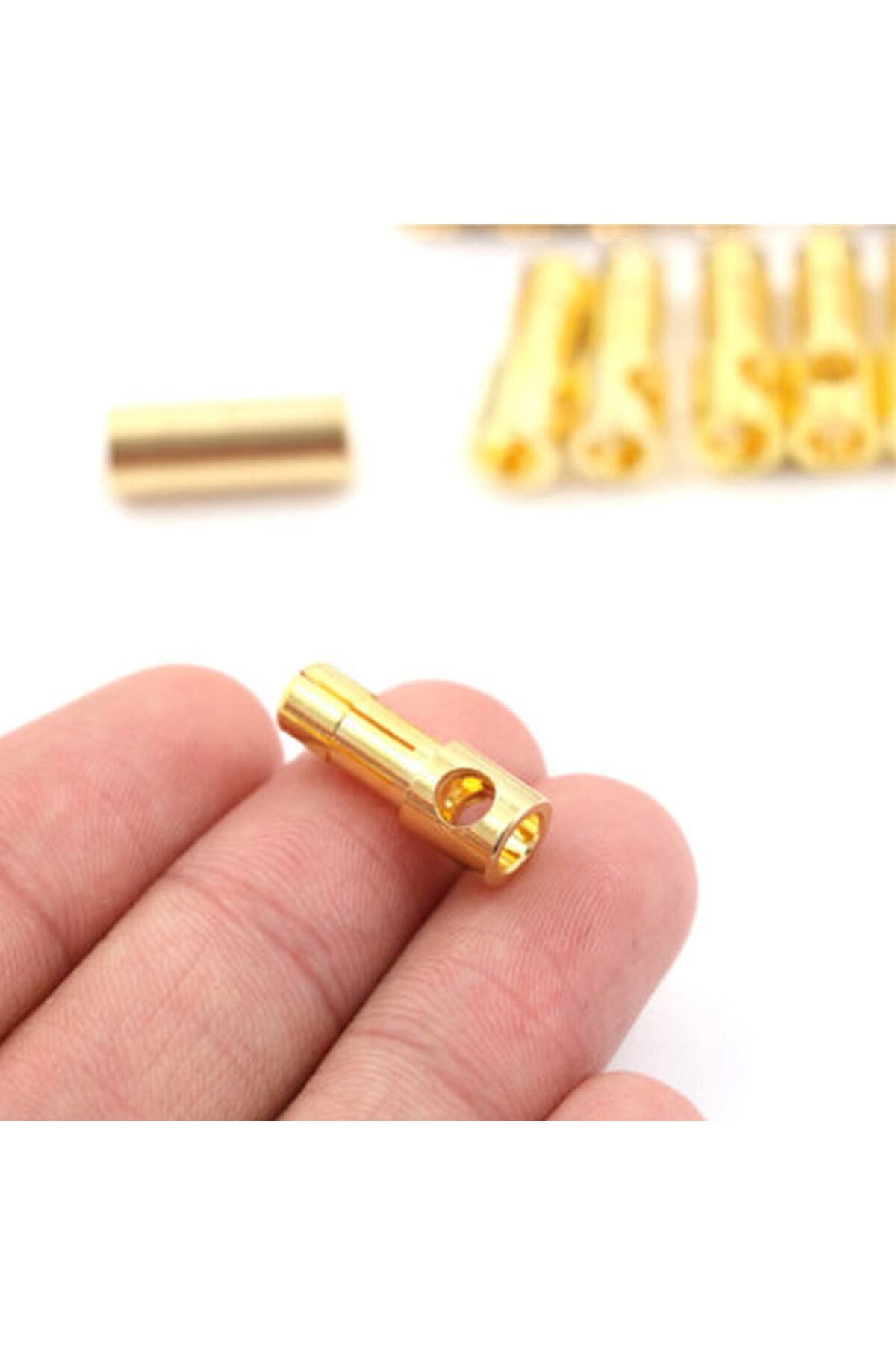 5mm Altın Kaplama Banana Dişi Erkek Soket  60A Pil Batarya Lion Bullet Plug Kablo Konnektör Esc 2