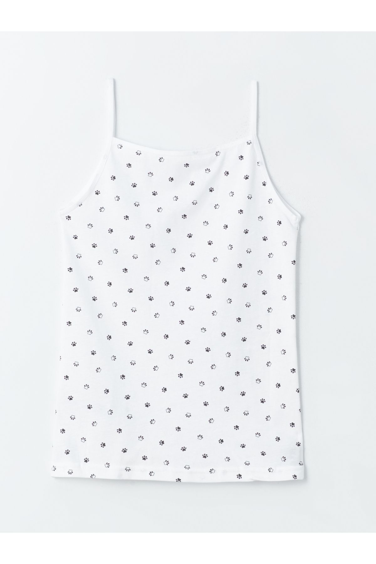 LC Waikiki-Square Collar Printed Strappy Girl's Undershirt Set of 2 4