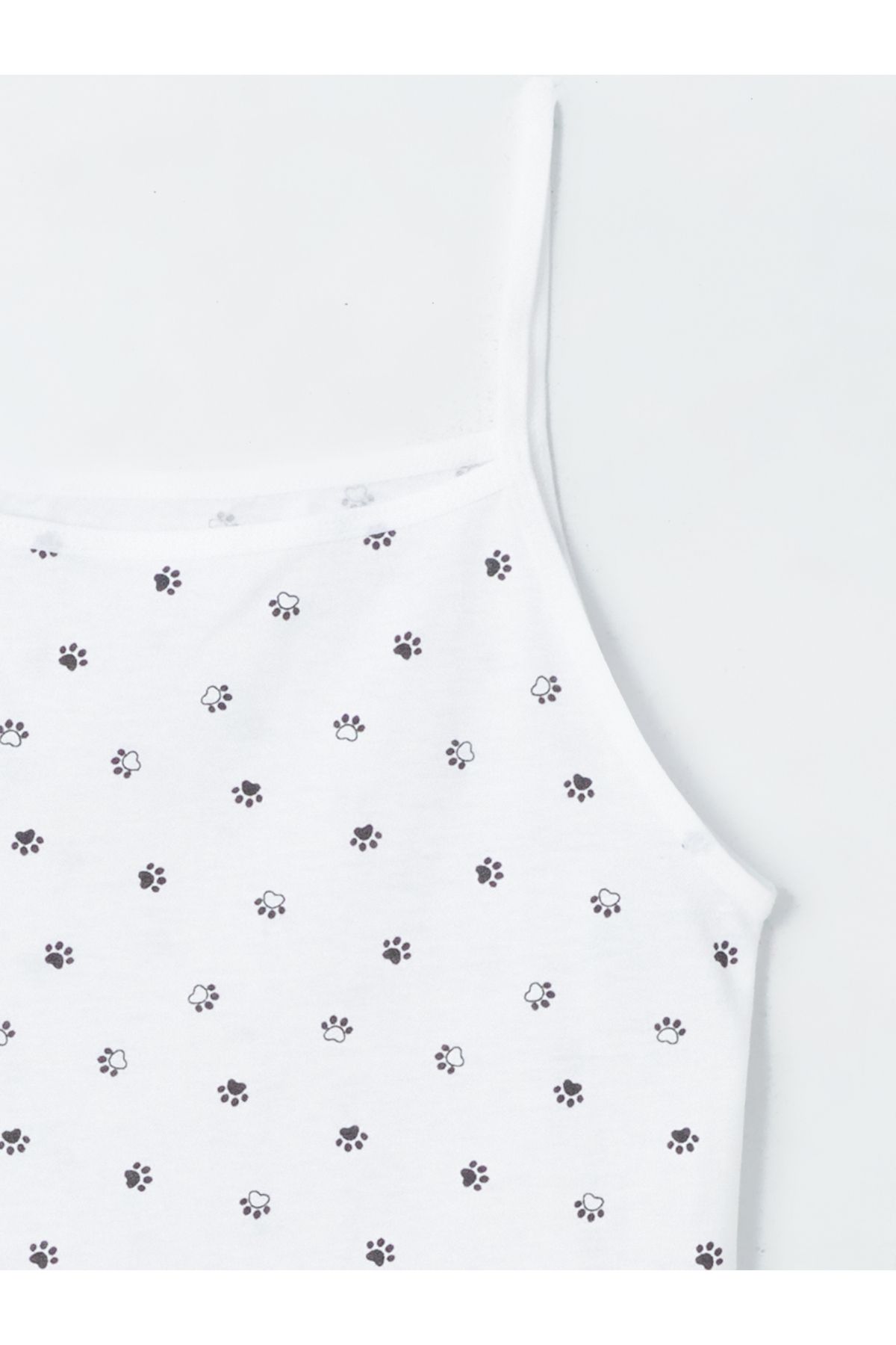 LC Waikiki-Square Collar Printed Strappy Girl's Undershirt Set of 2 3
