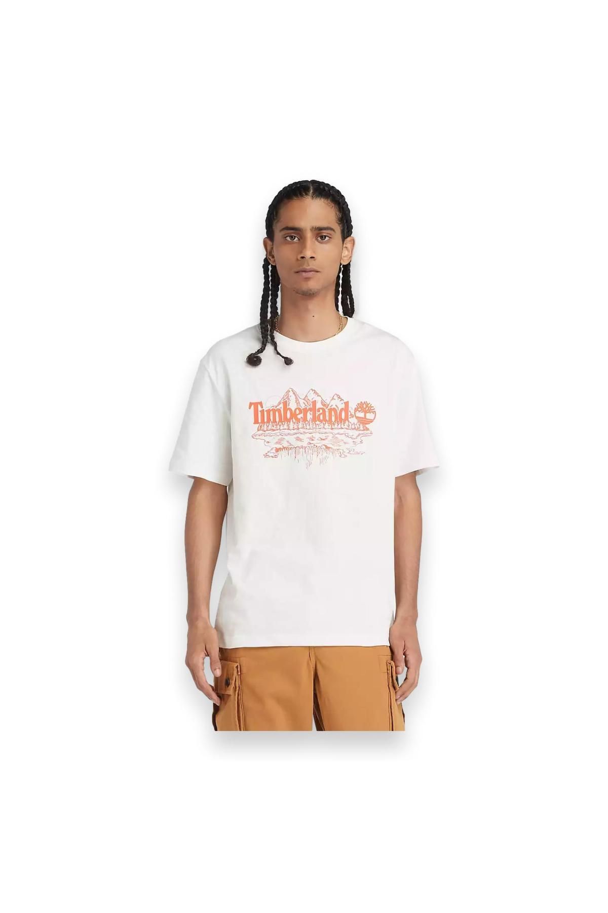 Timberland white t shirt hot sale