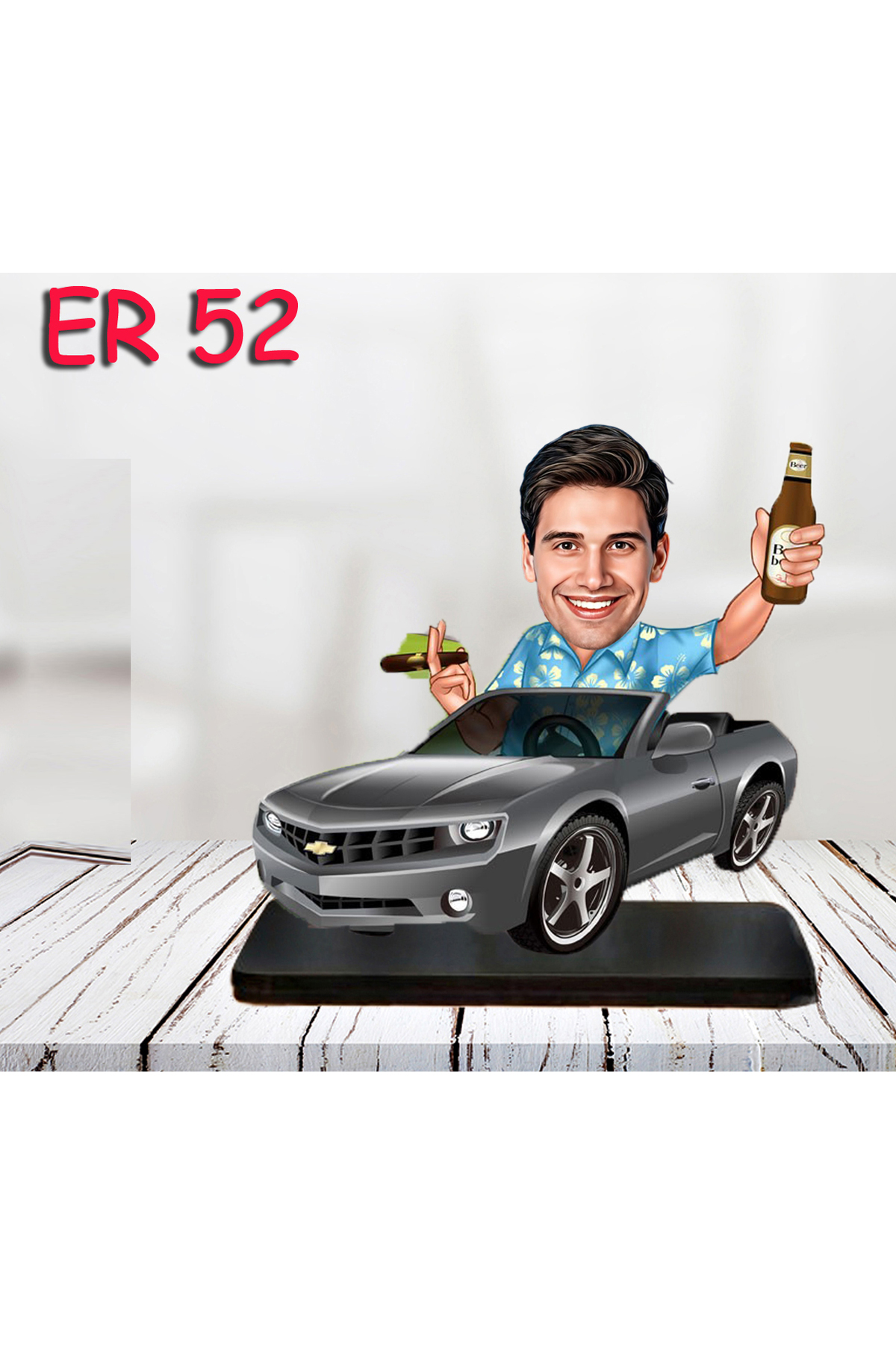 Personalized Wooden Figurine - Car Driving Men's Cartoon Figurine 19
