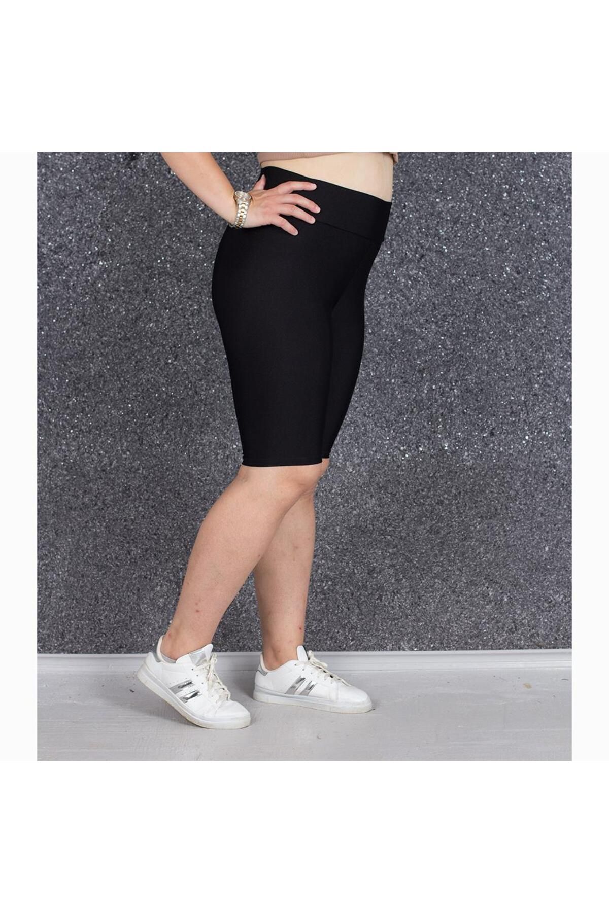 Truva XXL-Large Size Recovery Shiny Disco Shorts Leggings Colorful Tm2175 5