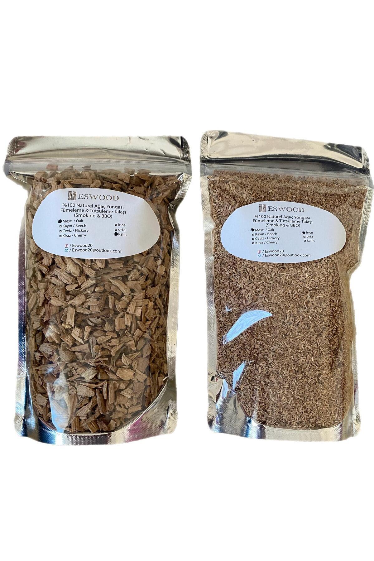 ESWOOD Meşe 2'li Set Fümeleme Ve Tütsüleme Talaşı-mangal Barbekü (SMOKİNG & BBQ)
