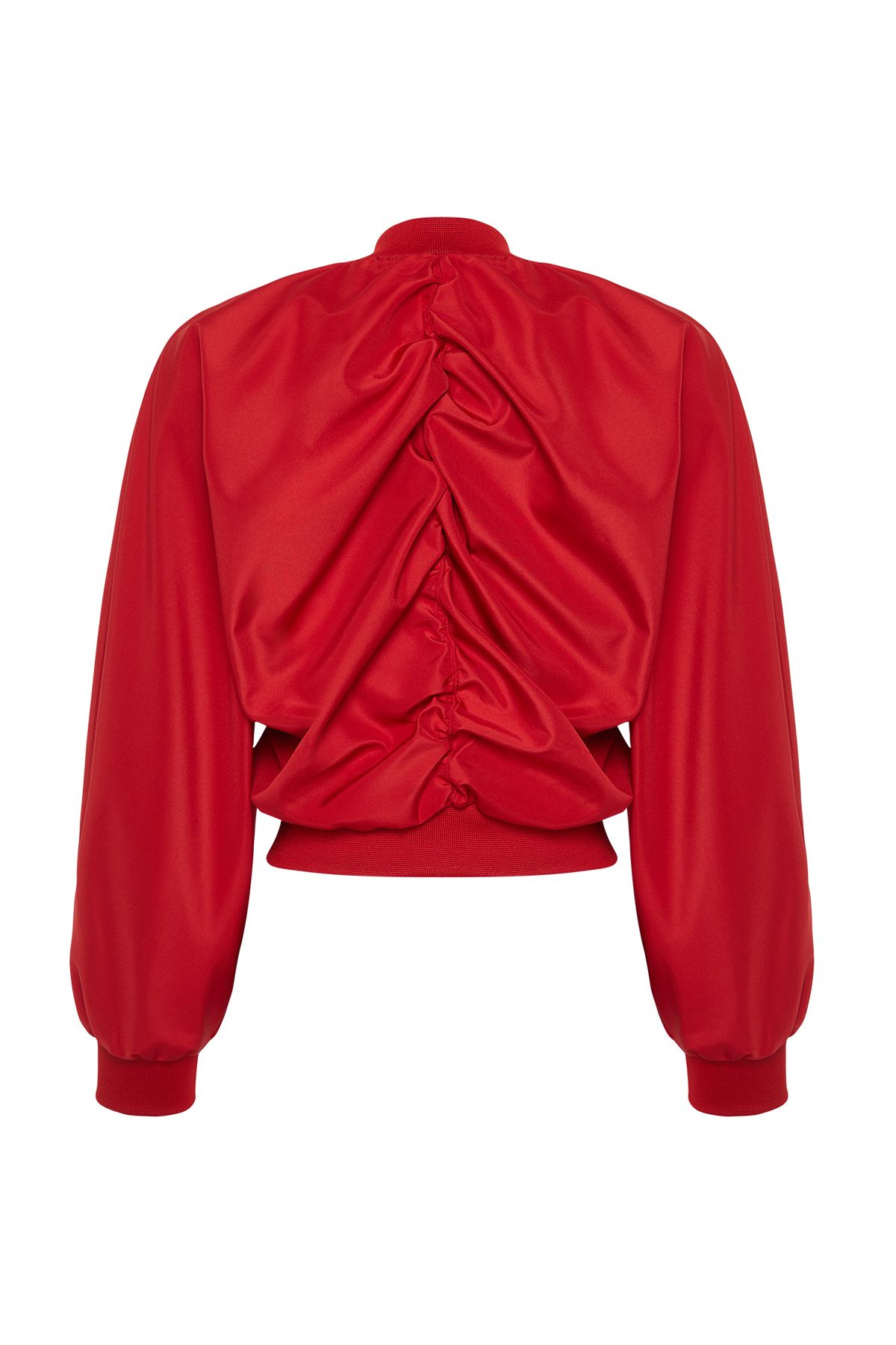 Trendyol Collection-Übergroße rote wasserabweisende Bomberjacke – Kordelzug-Detail, TWOSS22MO0099 8