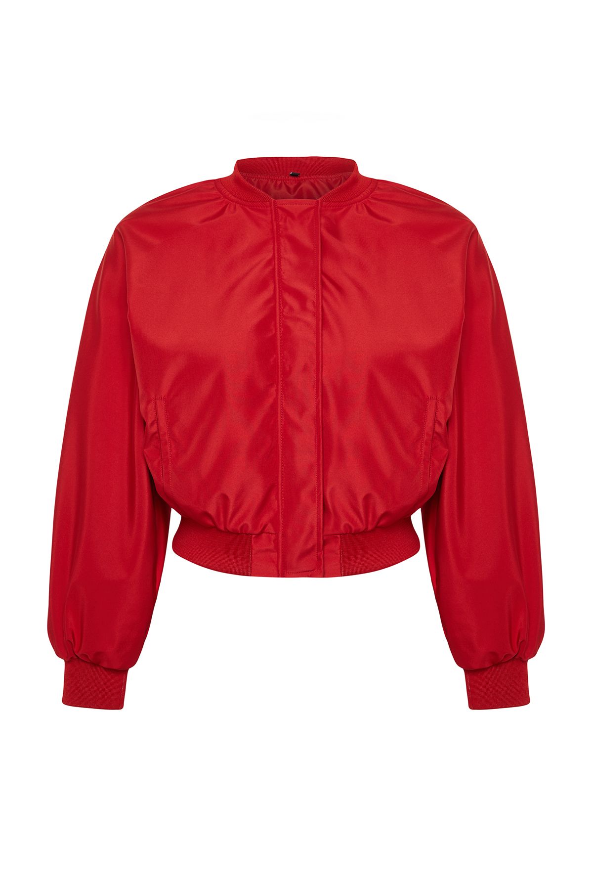 Trendyol Collection-Übergroße rote wasserabweisende Bomberjacke – Kordelzug-Detail, TWOSS22MO0099 7