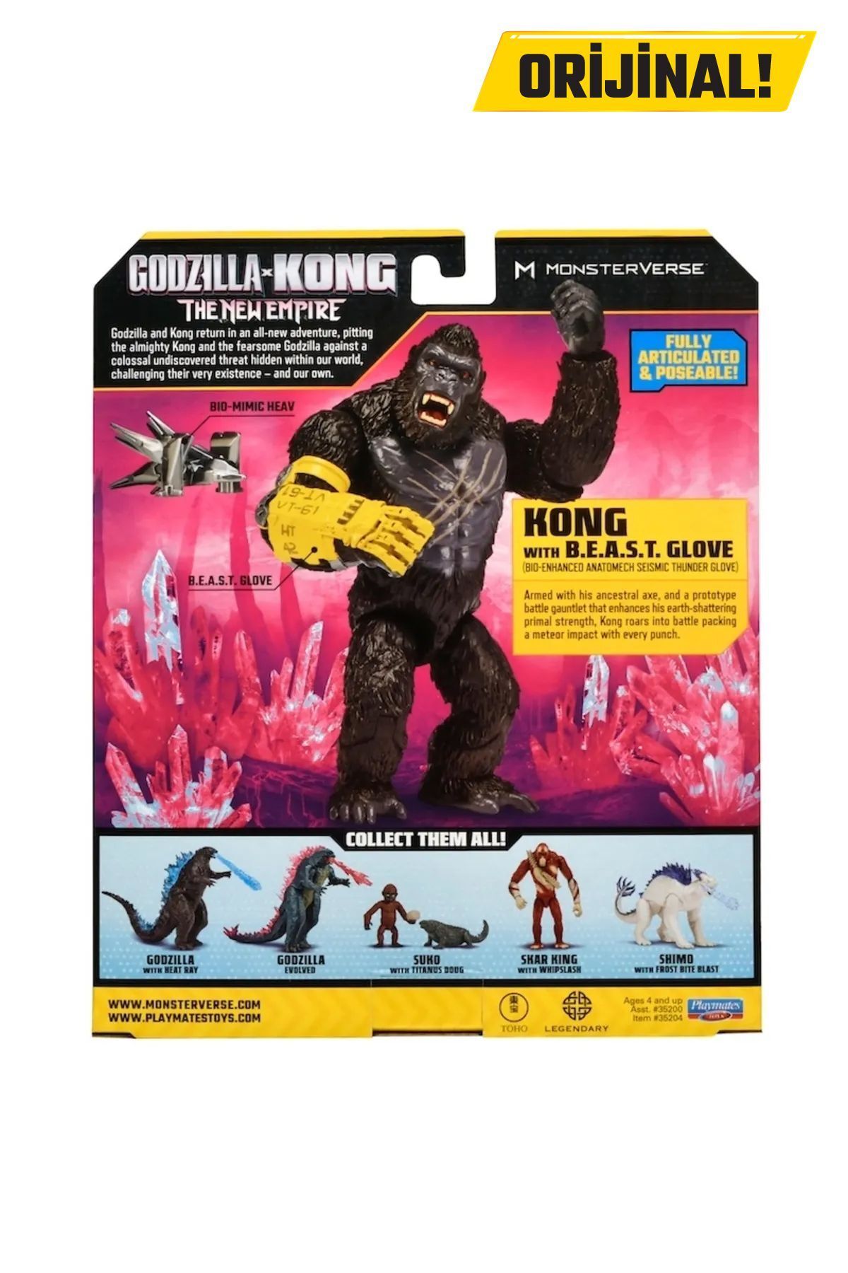 GODZILLA-and Kong Action Figure Kong With B.e.a.s.tGlove 15 cm 6