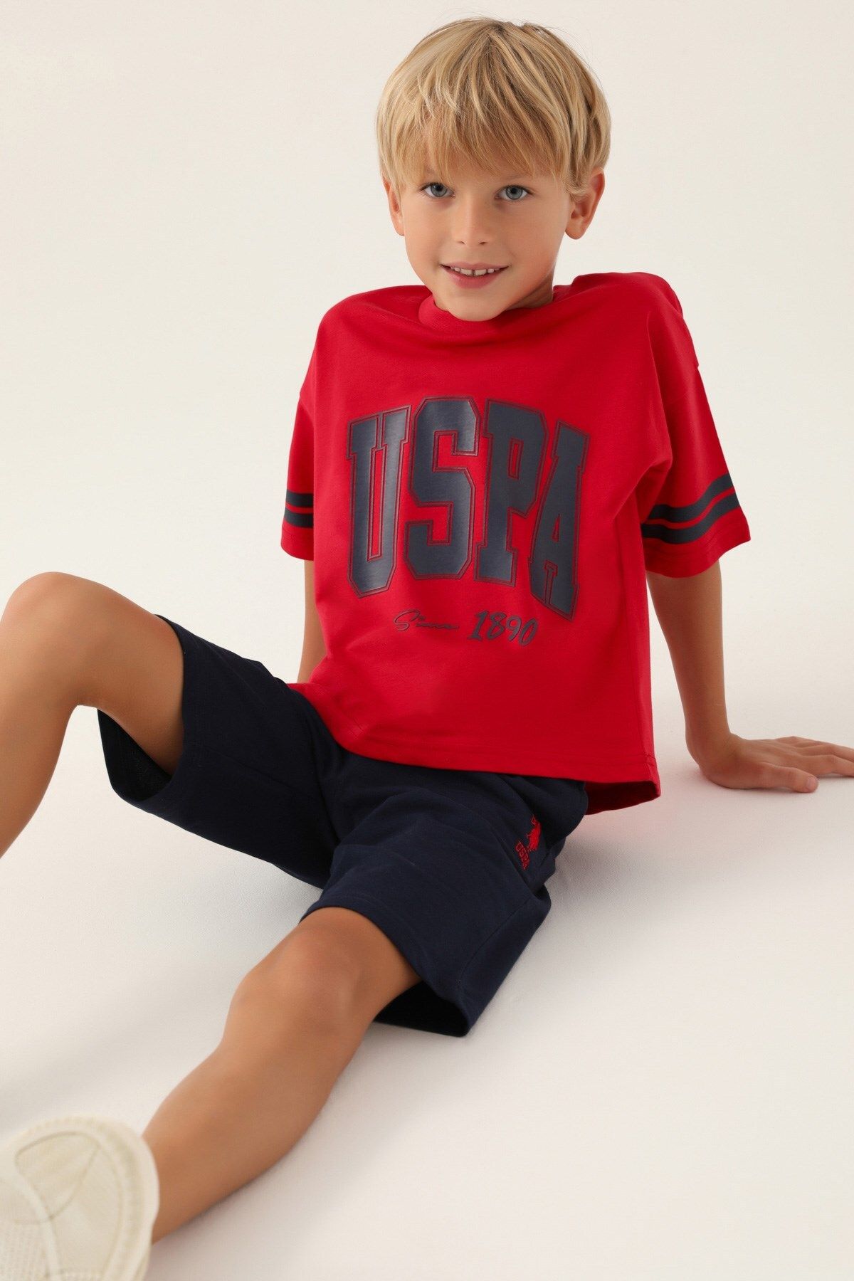 . کت و شلوار دو تیکه برمودا پسرانه U.S. Polo Assn.