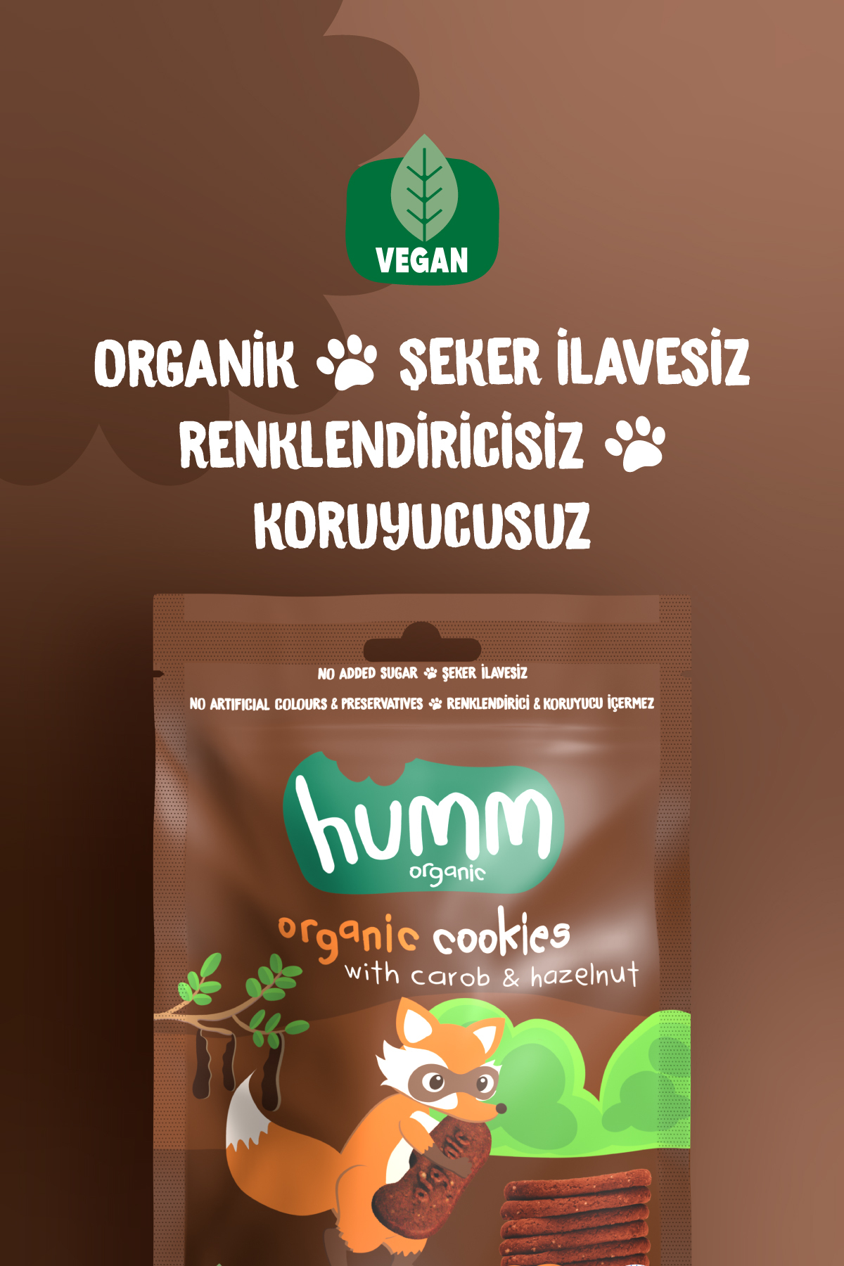 Carob Hazelnut Cookies 55 Gr