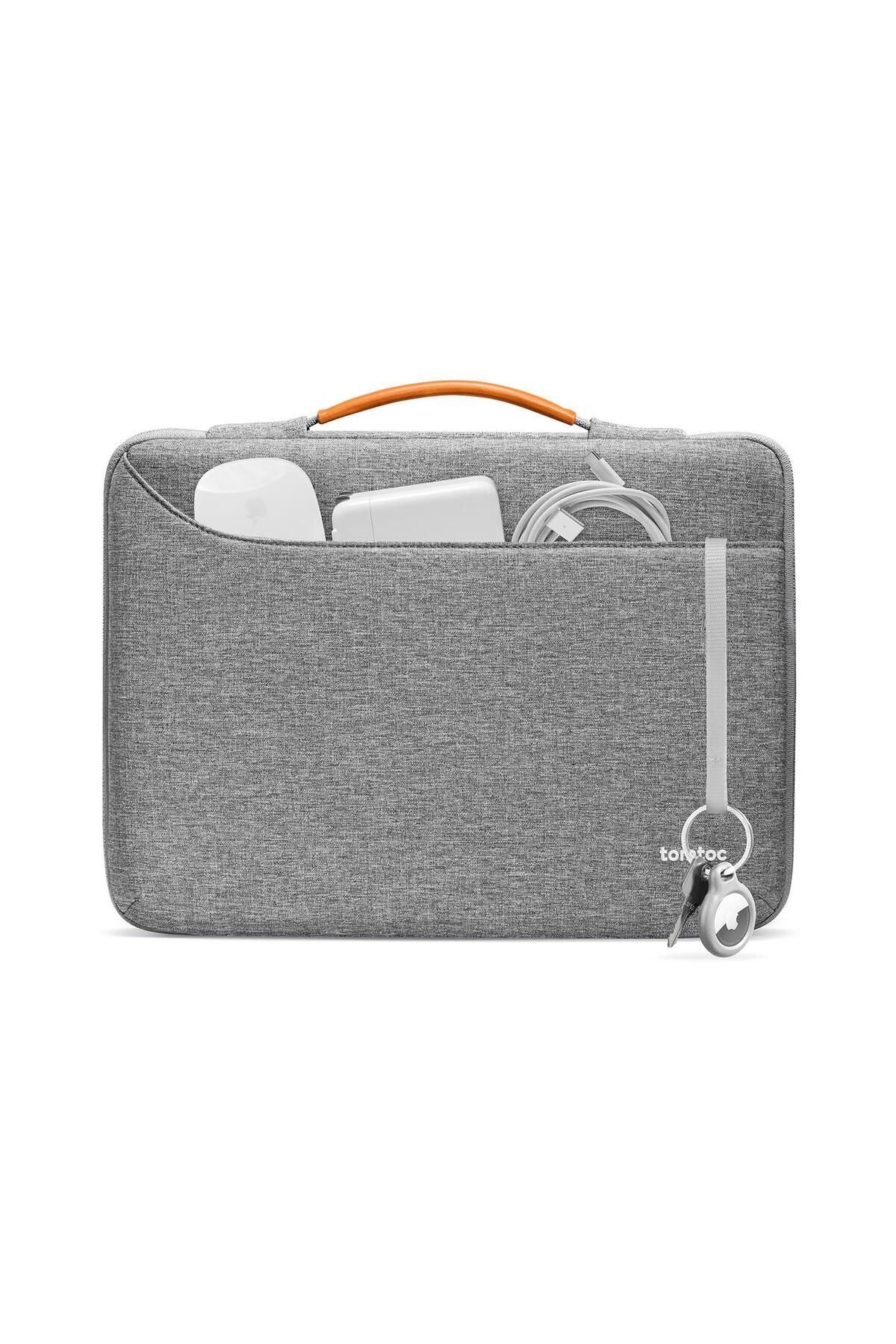 کیف لپ تاپ و اسناد خاکستری زنانه A22 16 GRAY دستی نوت بوک Tomtoc