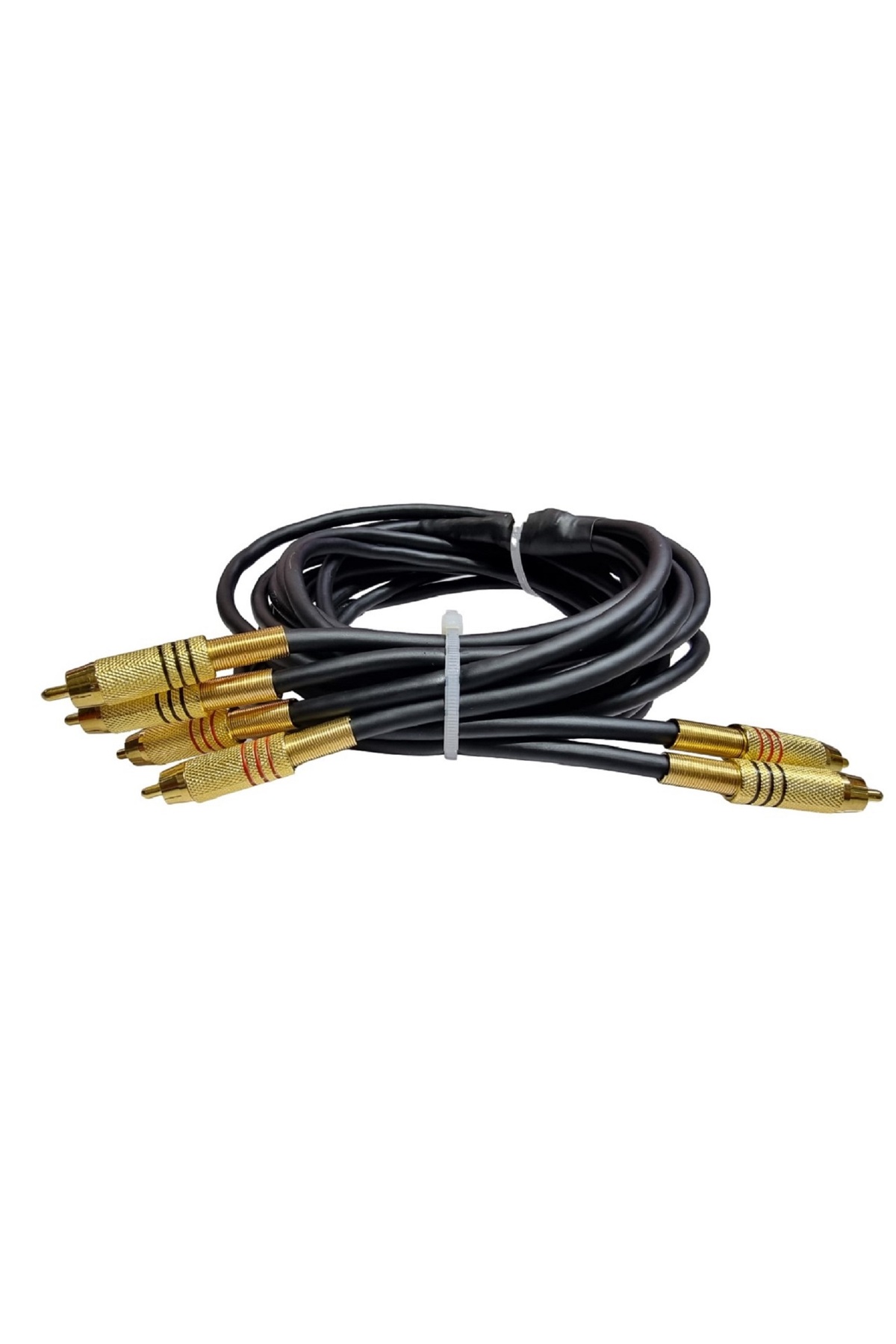 networkelektronik Amfi Rca Kablosu - El Yapımı %100 Bakır Parazit Yapmaz - 2 Giriş 4 Çıkış Anfi Rca Kablosu - 5 Metre