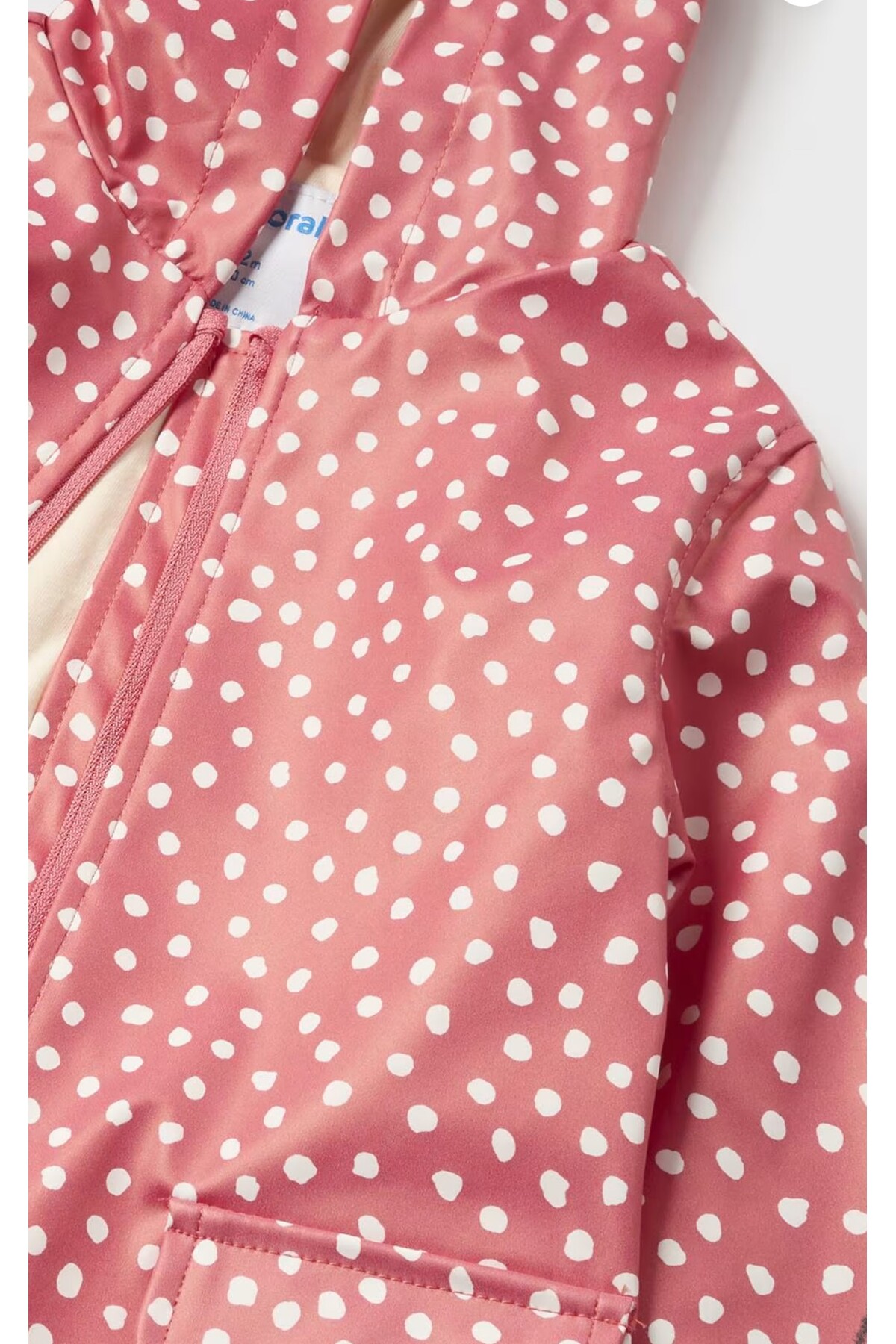 Mayoral LİMİ kız bebek & çocuk  penye astarlı su itici desenli yağmurluk fotoğrafı 3 (önizleme)