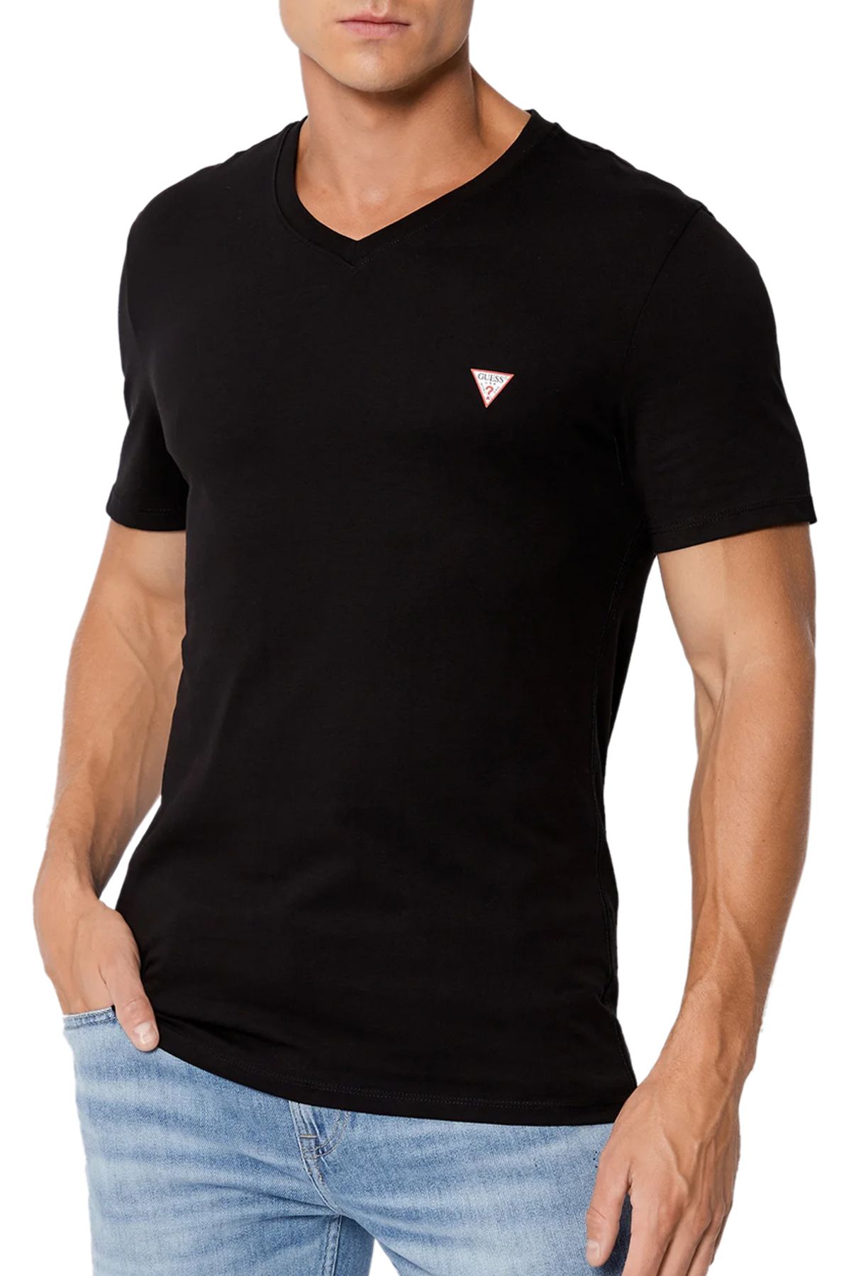 تی شرت مشکی مردانه t shirt با آرم حدس سیاه Guess