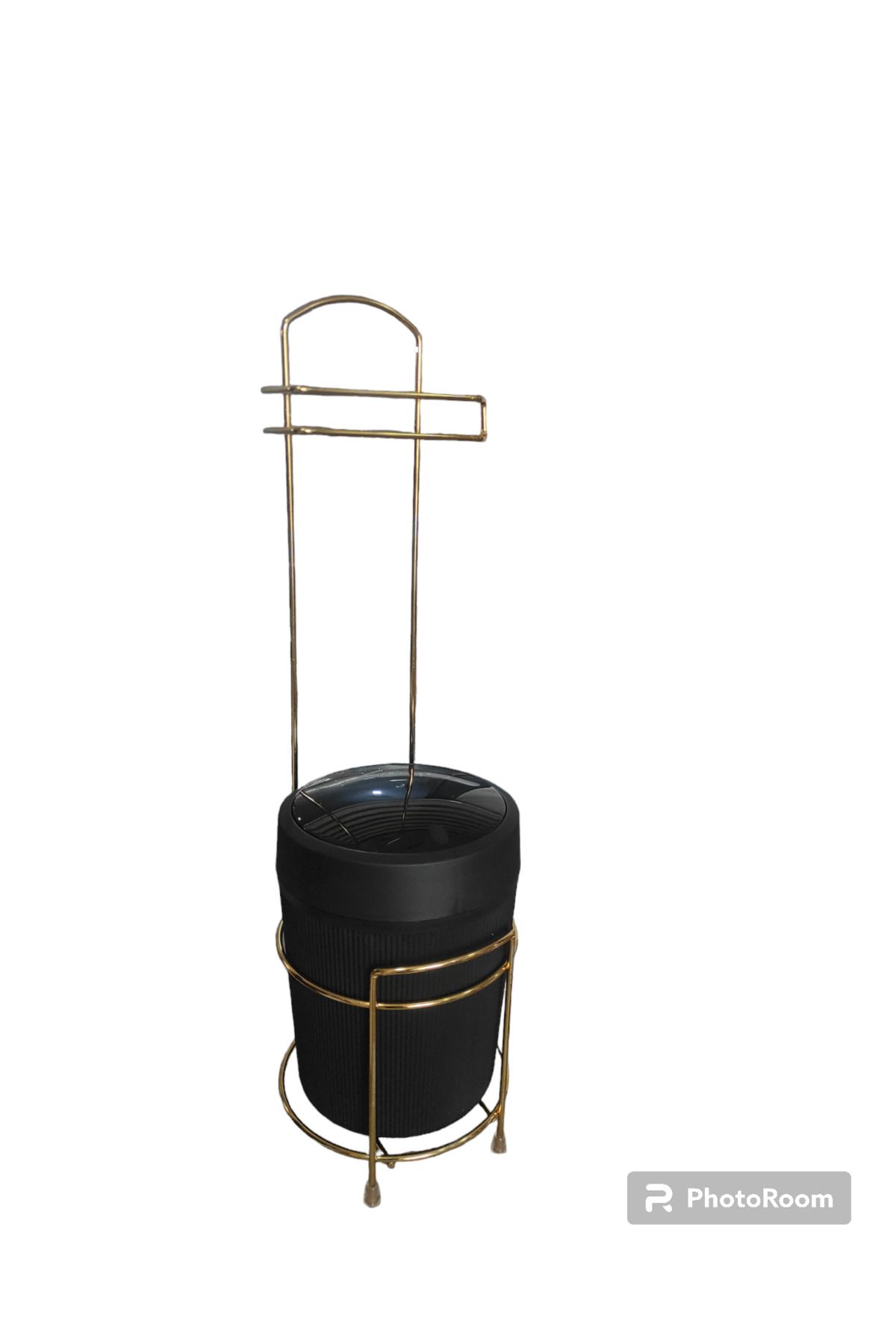 METALAY-GOLD Round Bucket WC Paper Holder 2