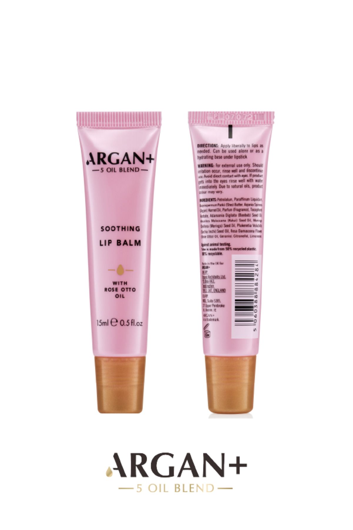 ARGAN PLUS-Moisturizing Lip Balm with ARGAN + Rose Oil 15ml 2