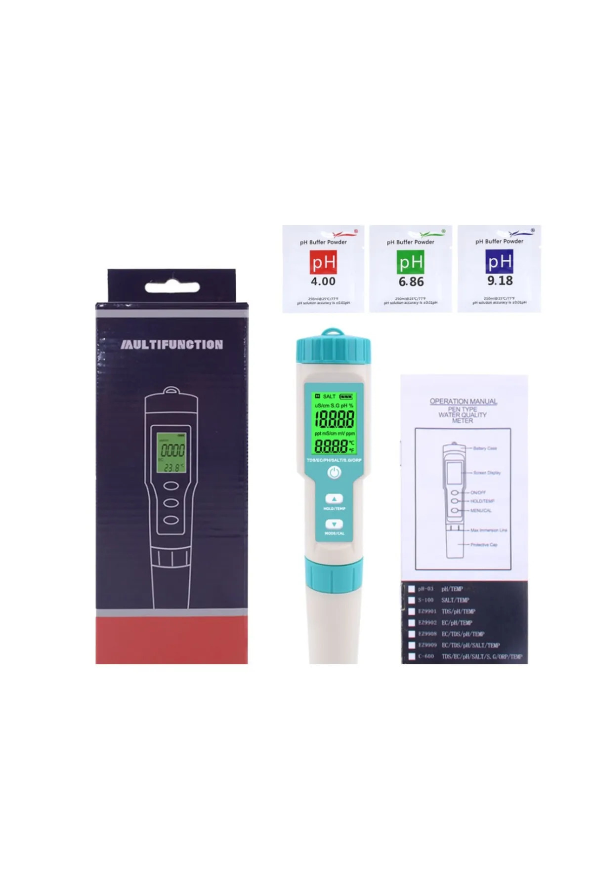 GüneyDoğuTopraksızTarımm 3'ü 1 Arada Ph Metre- Ppm Ve Sıcaklık Ölçer