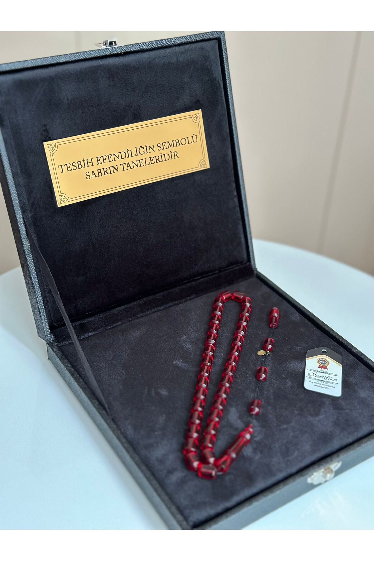 Squeezing Amber Rosary Custom Written Custom Box Capsule Model Men Gift Certified Personalized