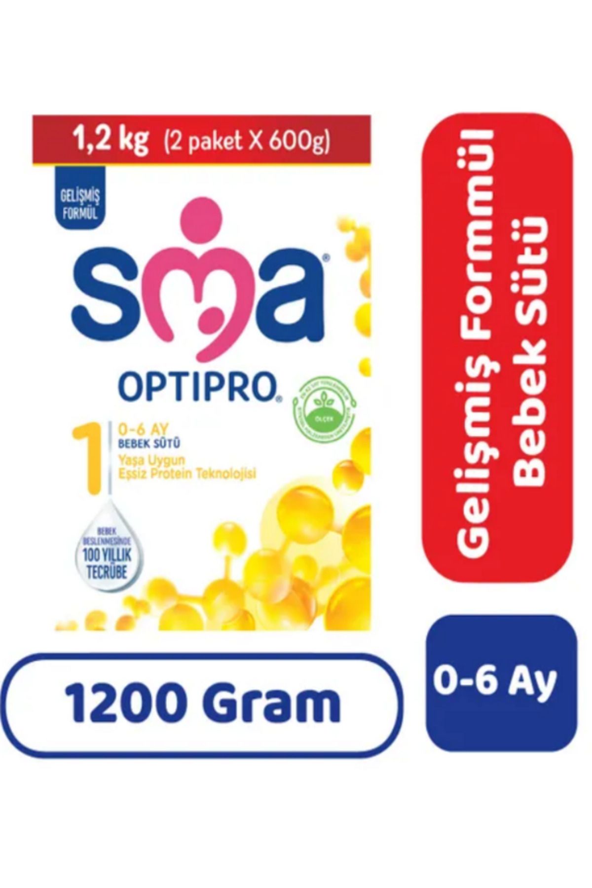 SMA Optipro 1 0-6 Ay Bebek Sütü 1200 gr