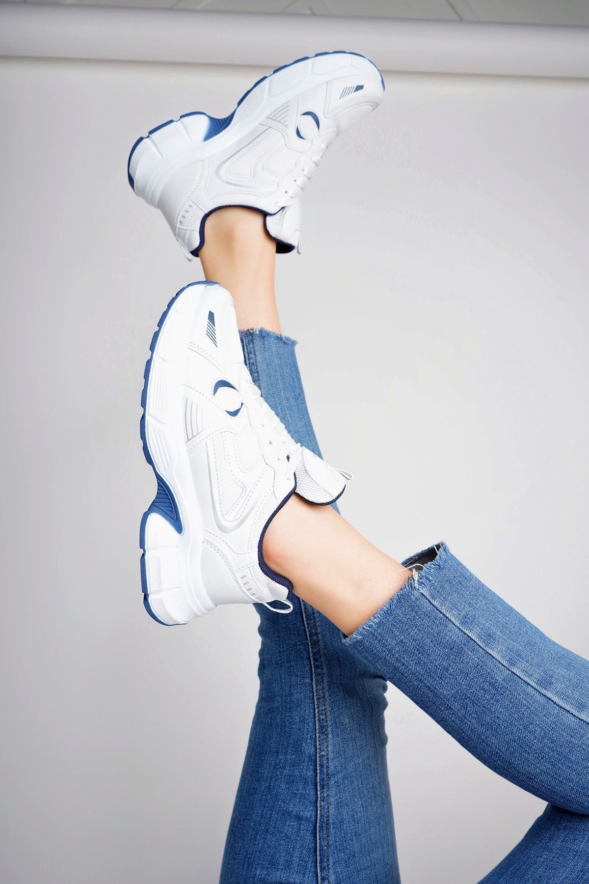 McDark  Unisex Beyaz Sax Günlük Sneakers Spor Ayakkabı - Görsel 6