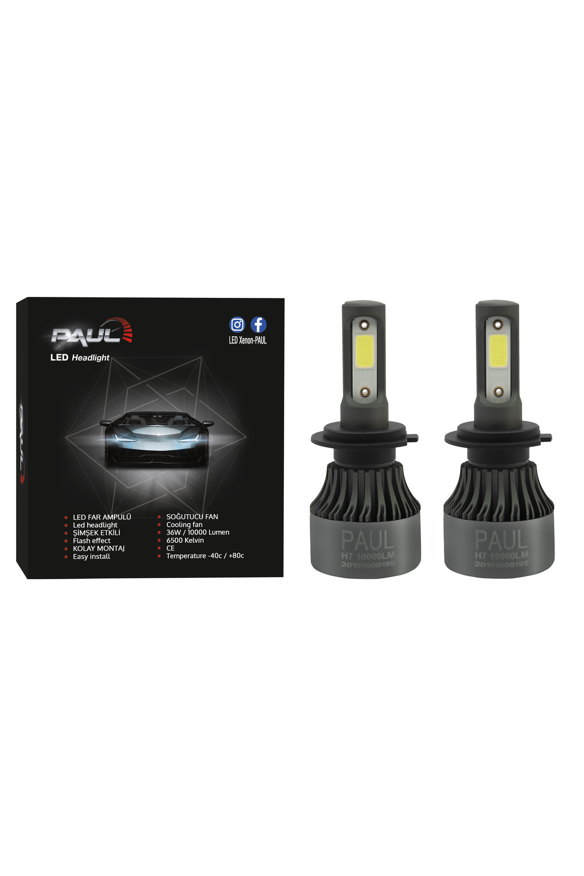 PAULLED H4 Paul Led Xenon Far 10.000 Lümen Güç 1 Yıl Garanti