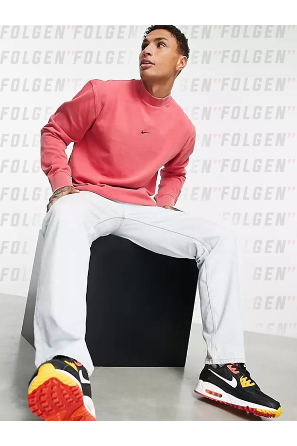 Nike Premium Essentials Washed Heavyweight Mockneck Long Sleeve Burgundy Pamuklu Sweatshirt Hoodie Fiyat Yorumlar Trendyol