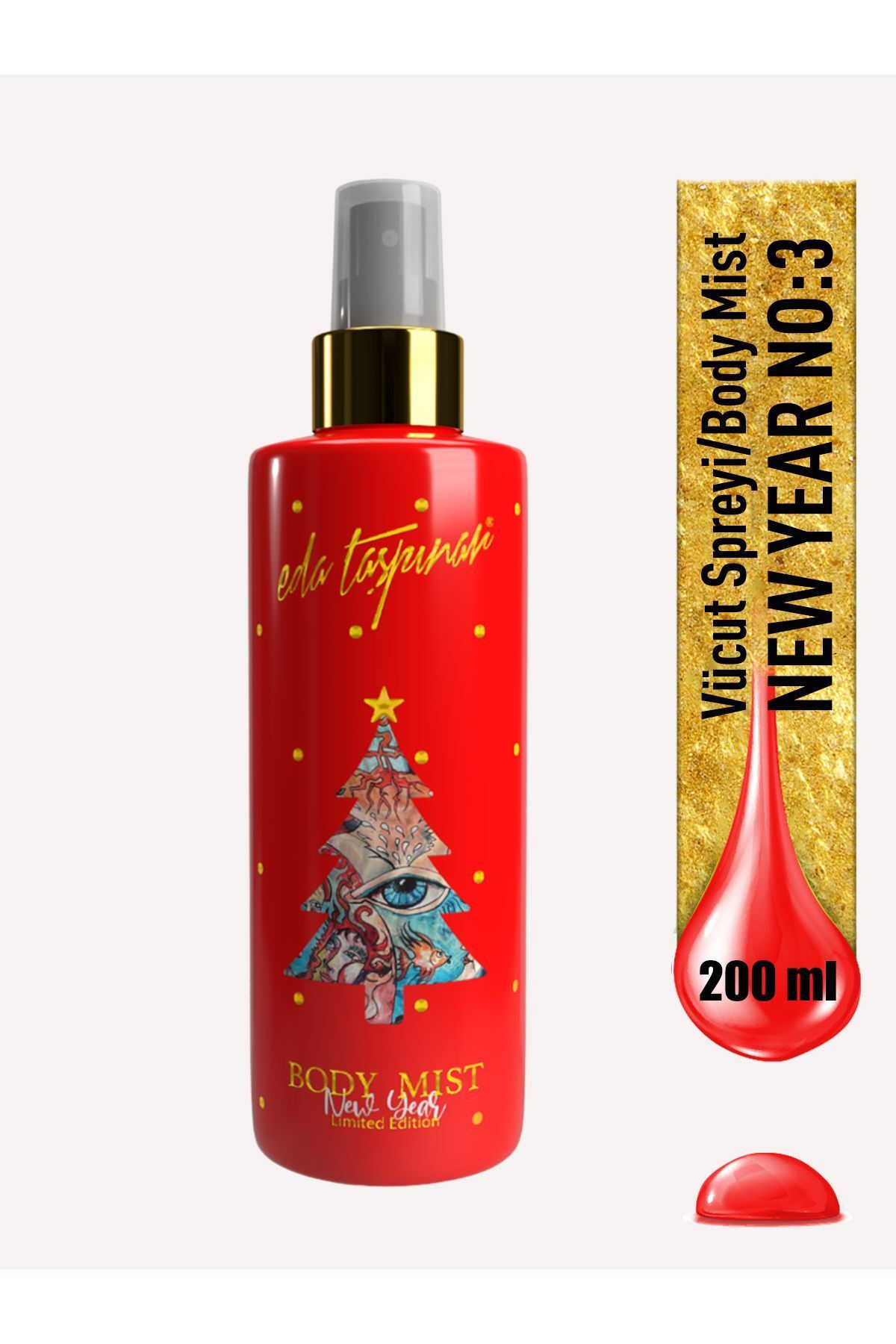 اسپری بدن جدید سال قرمز شماره: 3 بادی میست -200 میلی لیتر EGY0009) Eda Taşpınar