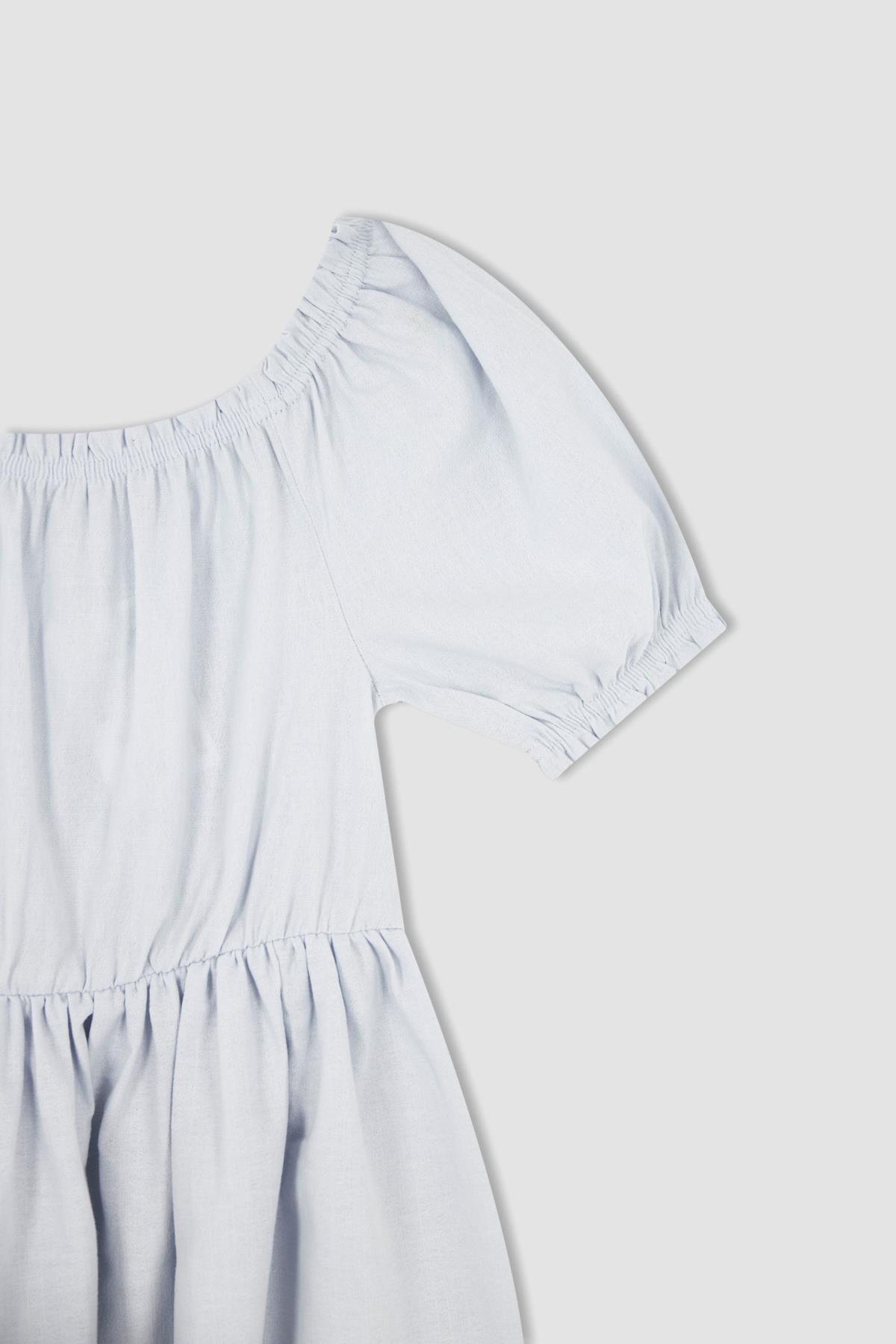 لباس مجلسی دخترانه آبی دفکتوDefacto | W7755A622SM اورجینال - تصویر 8