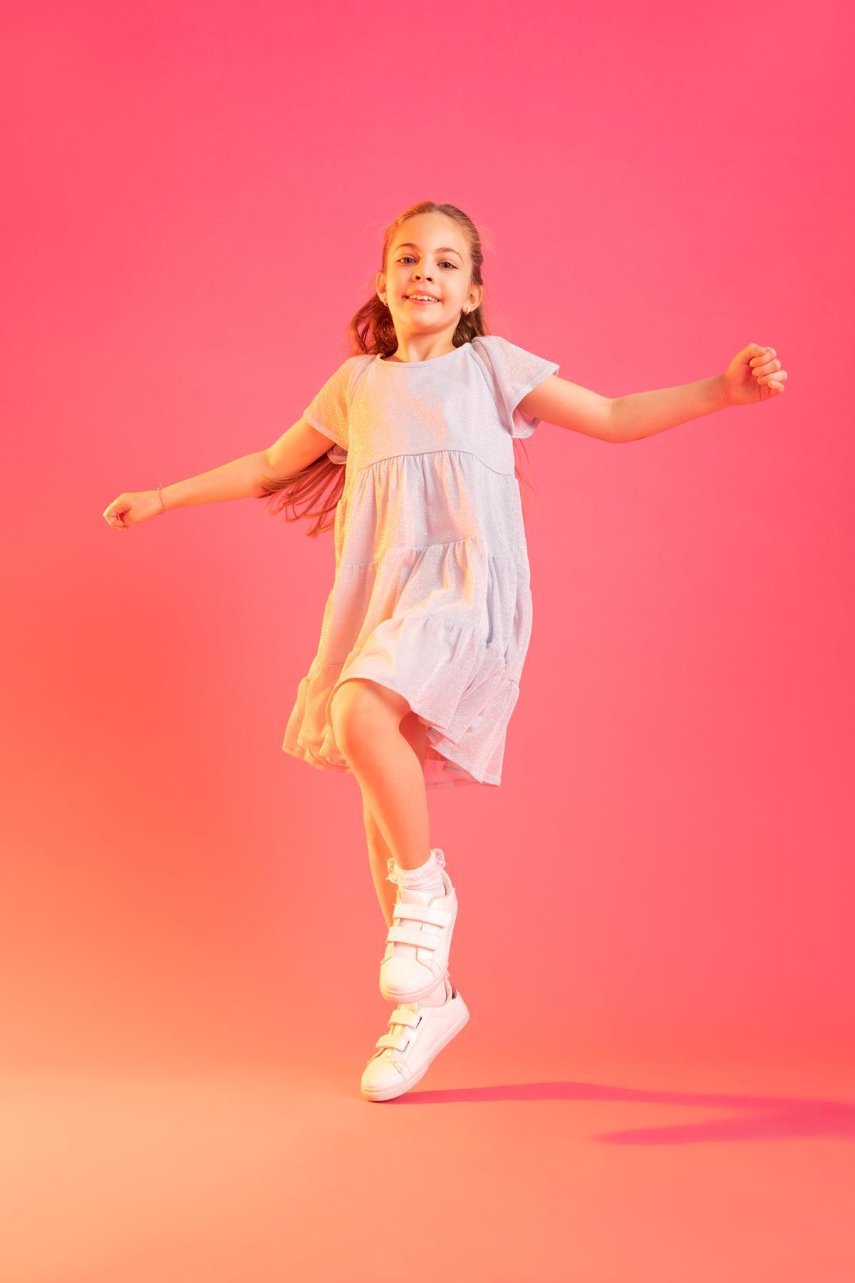 لباس مجلسی دخترانه فیروزه دفکتوDefacto | X3859A622SM اورجینال - تصویر 2