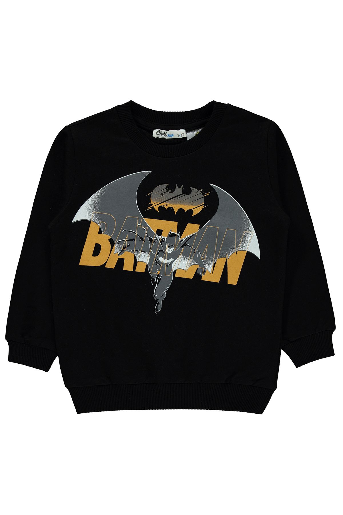 Batman Erkek Çocuk Sweatshirt 2-5 Yaş Siyah 19B79166223W1
