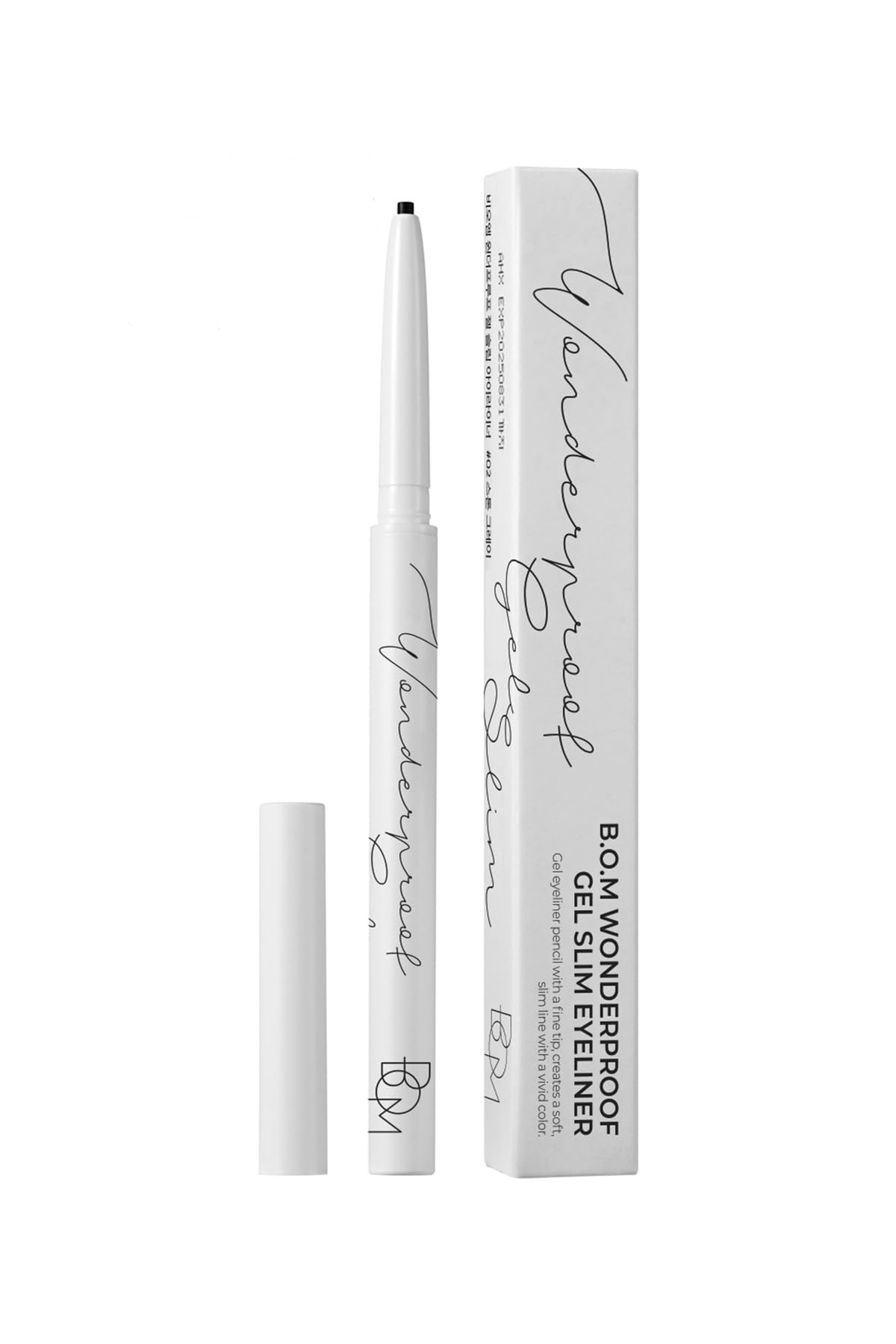 B.O.M Wonderproof Gel Slim Eyeliner 01 Midnight Black