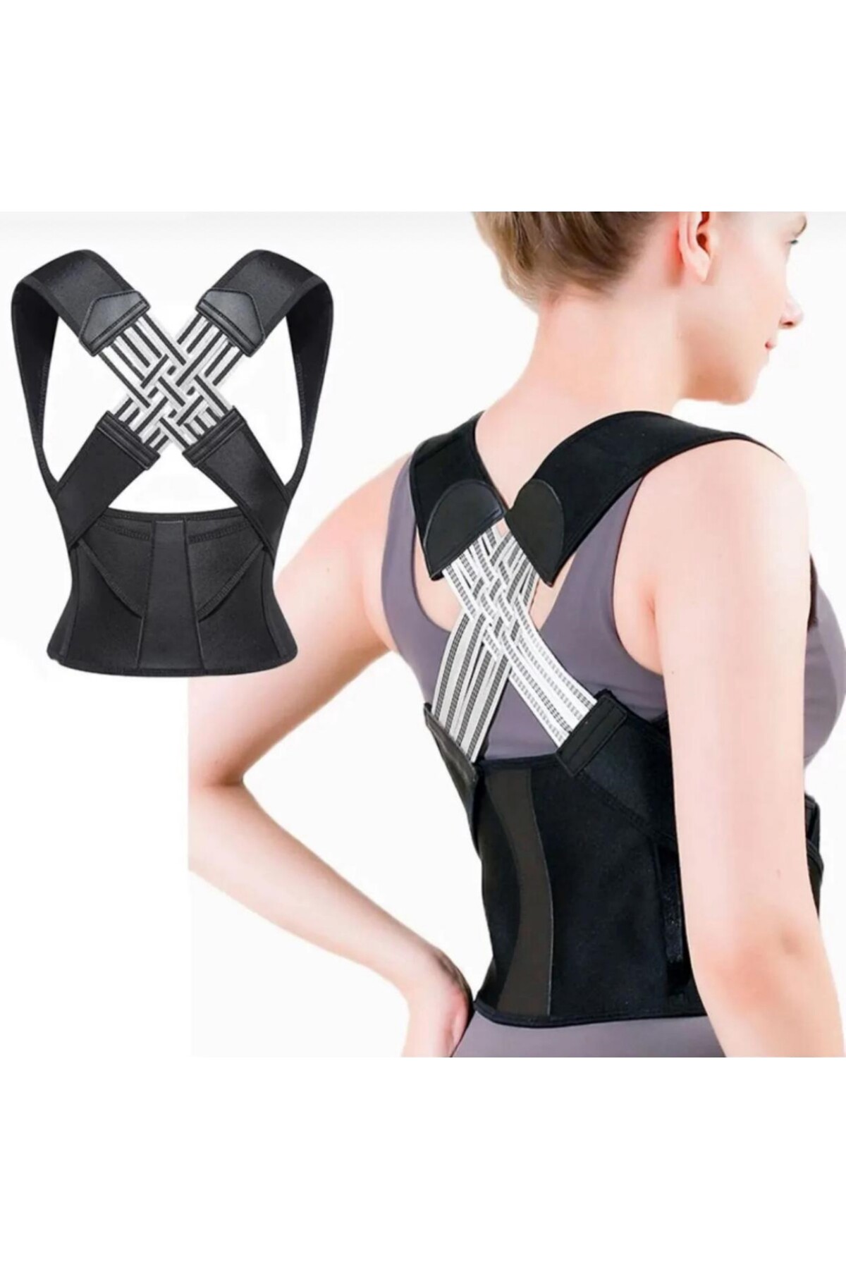 Medikal Dik Duruş Korsesi Kamburluk Önleyici Sporcu Korsesi Unisex 3