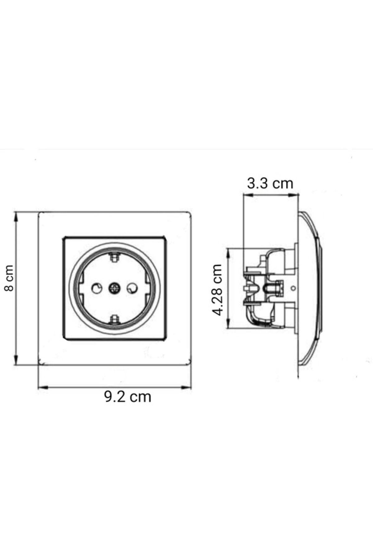 ga gözde aydınlatma-OVİVO GRANO SMOKED SOIL SOCKET + SOILED SOCKET + DOUBLE FRAME SET 4