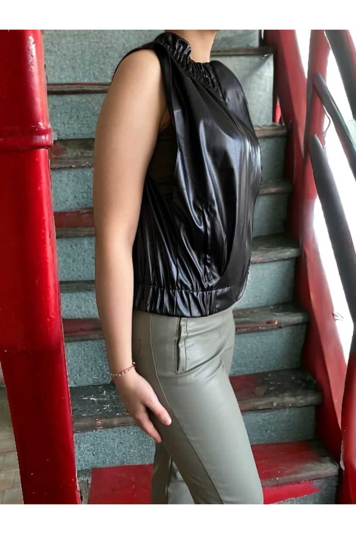BEBE PLUS-Leather Vest 4