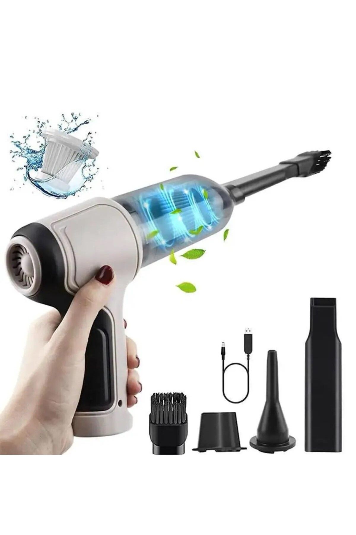 2 In 1 4000pa Vacum Cleaner Araç Içi Ve Ev Tipi Süpürge Ultra Yüksek Çekim Gücü Üfleme Özellikli