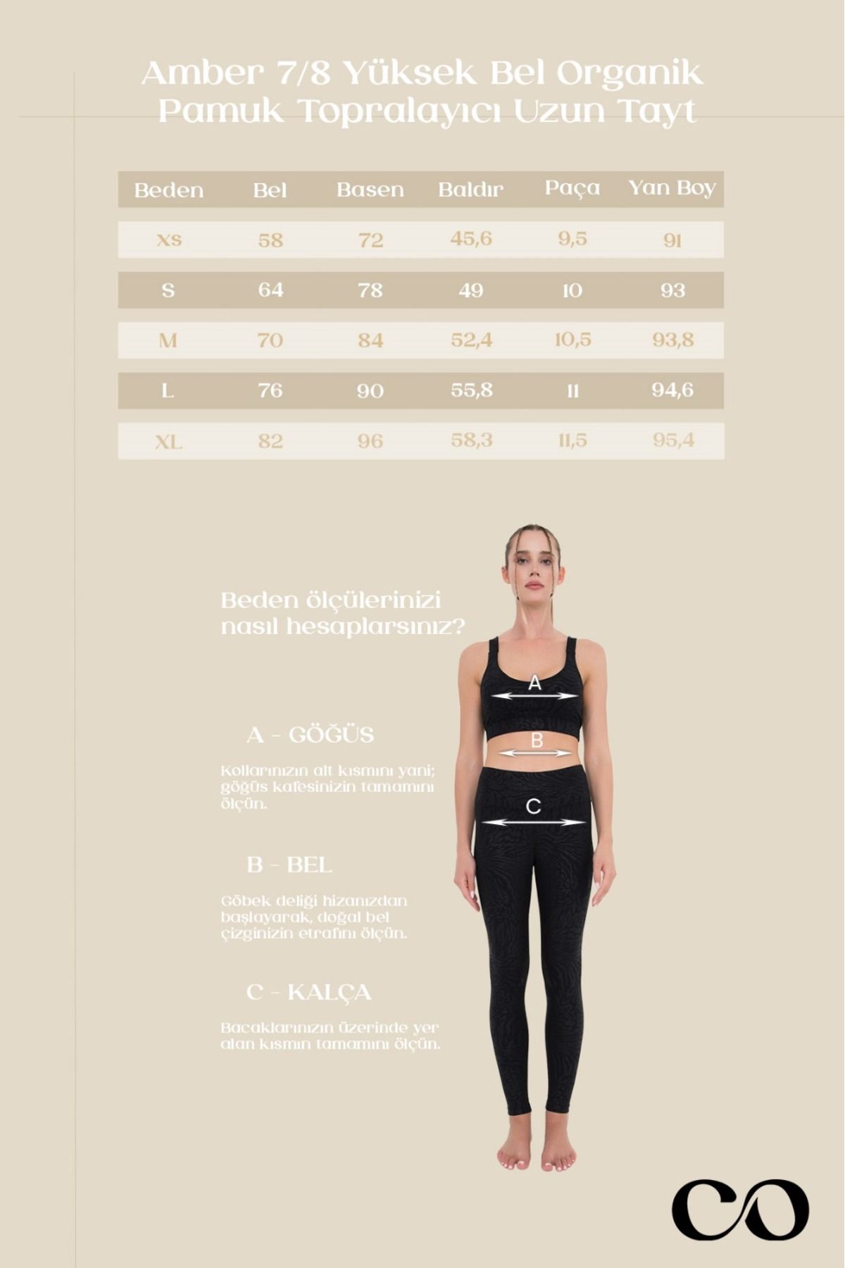Comm-Ci-Amber Navy Blue 7/8 Super High Waist Organic Cotton Tight Long Sports Leggings 5