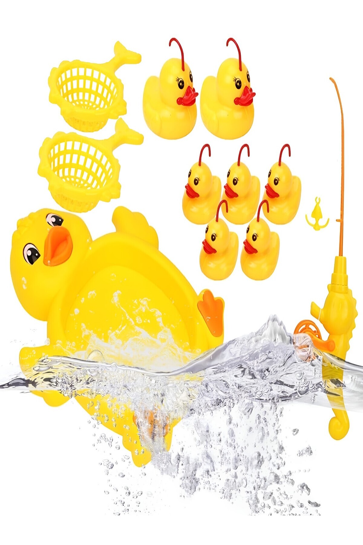 Hyd Balık Tutma Yakalama Oyunu 10 Parça Mıknatıslı Oltalı Ördek ve Yavruları Eğlenceli Eğitici Oyuncak fotoğrafı 2 (önizleme)