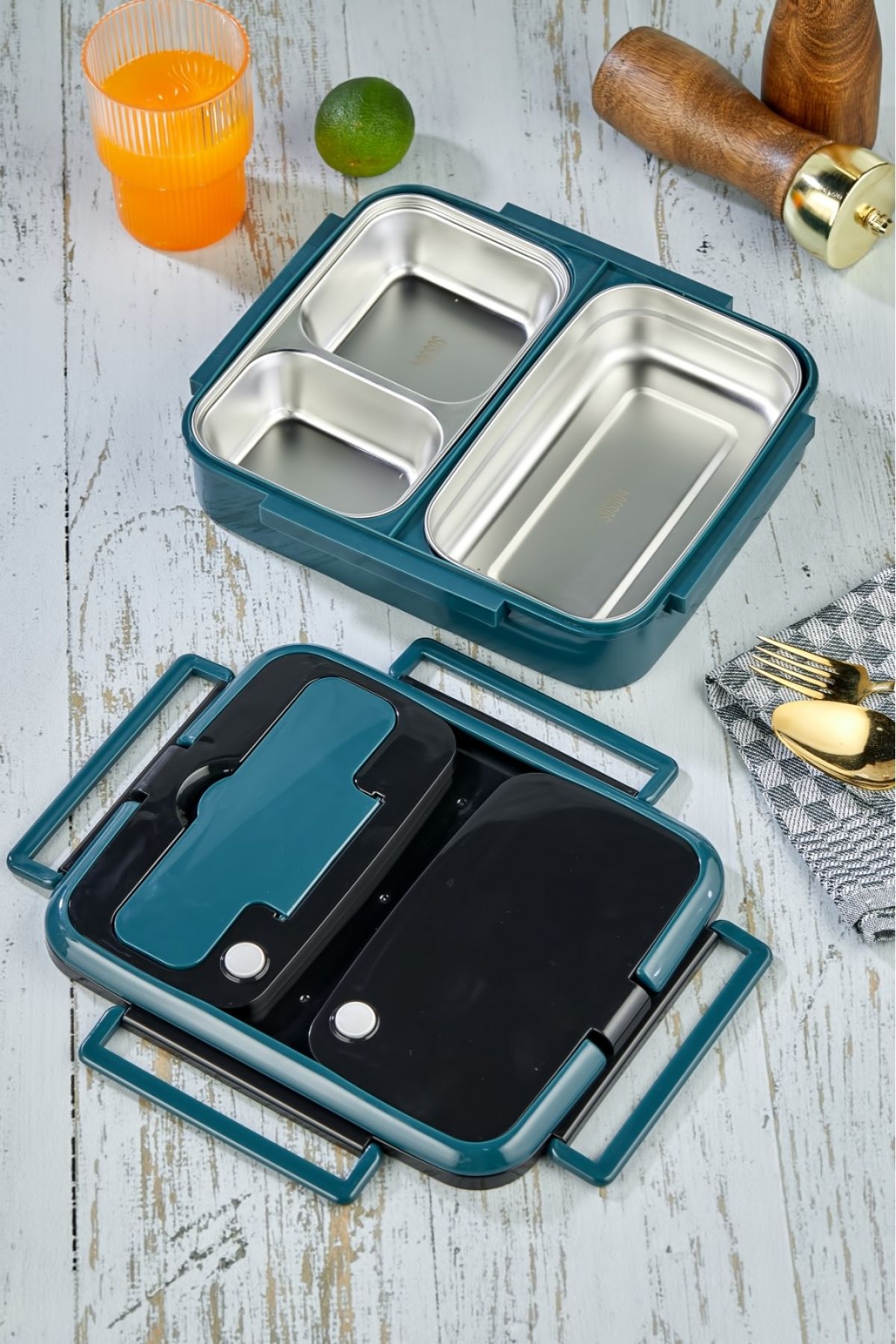فلاسک سبز yk 1392 سریال ویژه لوکس استیل ضدزنگ کارکنان ضد زنگ 3 کابینت غذایی هازنت ترموس Cooker